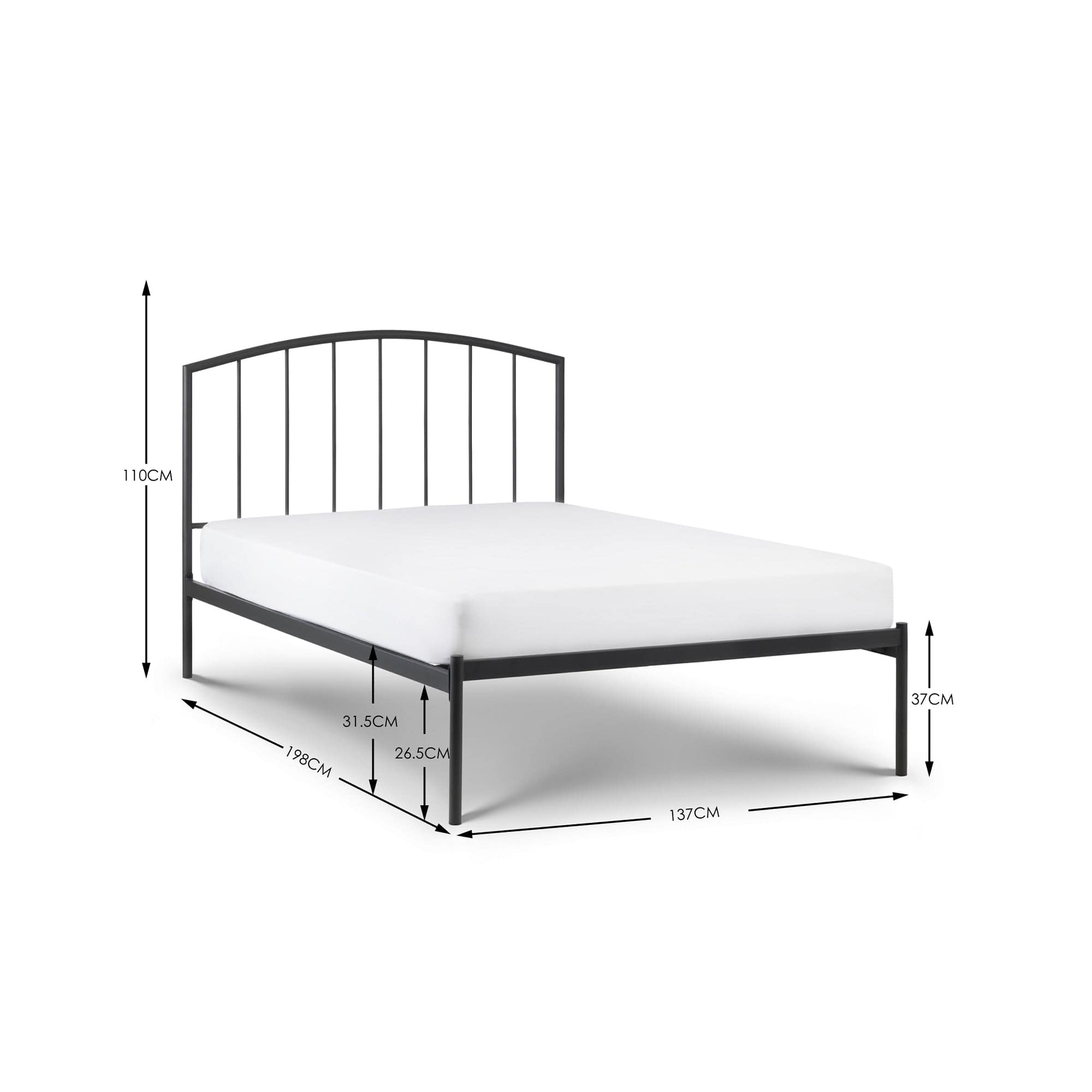 Julian Bowen Metal Bed Onyx Bed Bed Kings