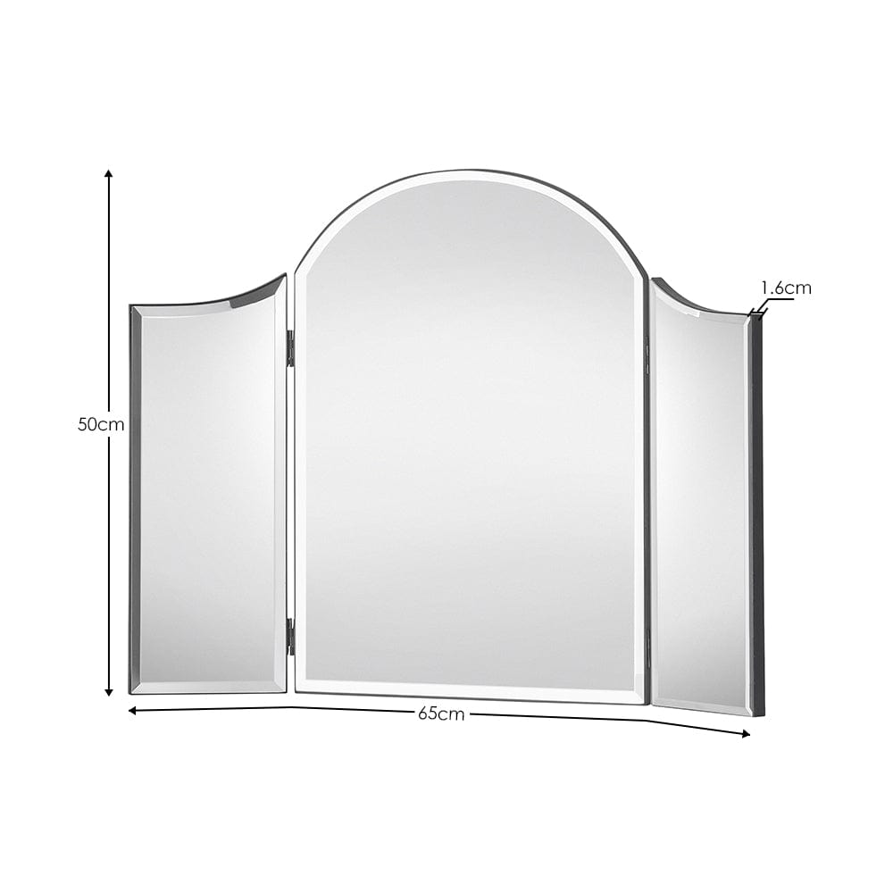 Julian Bowen Mirror Canto Curved Dressing Table Mirror Bed Kings