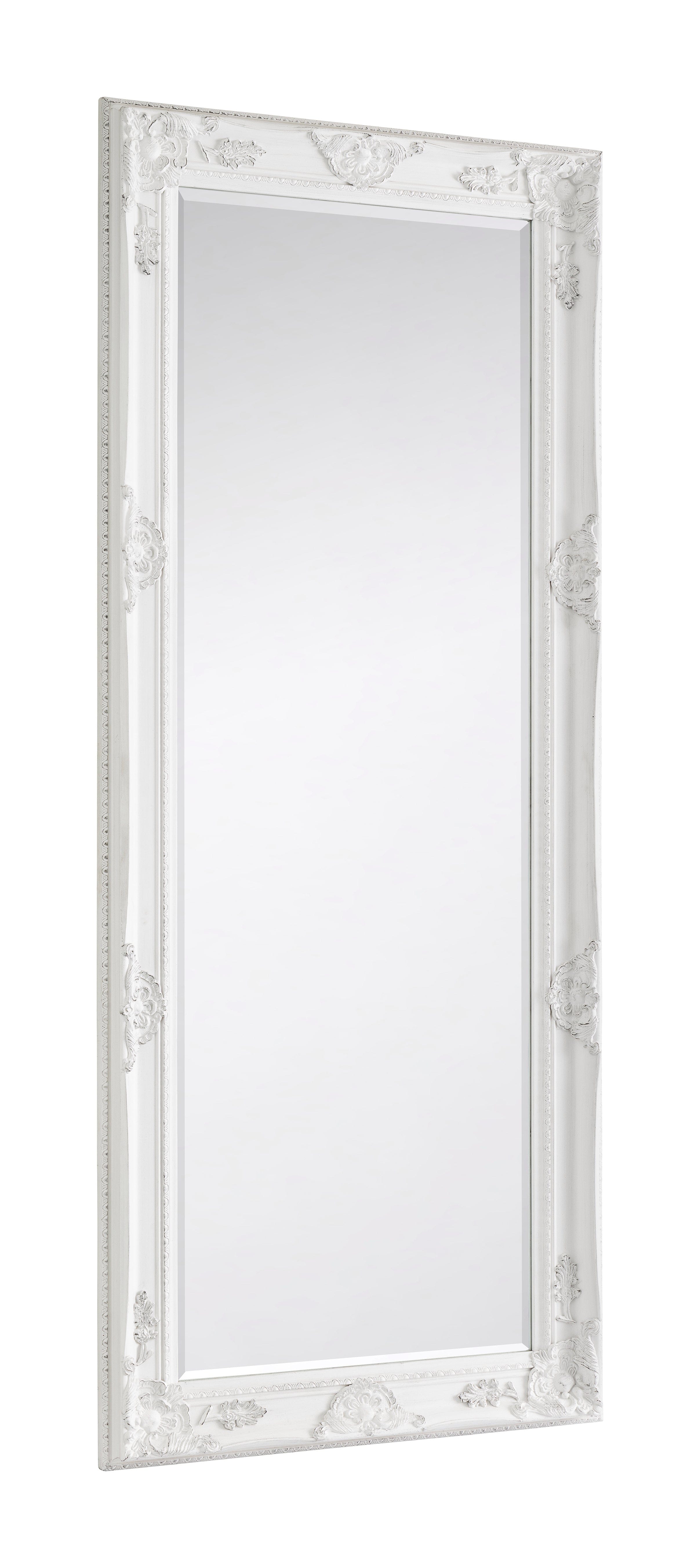 Julian Bowen Mirror Palais White Lean-To Dress Mirror Bed Kings