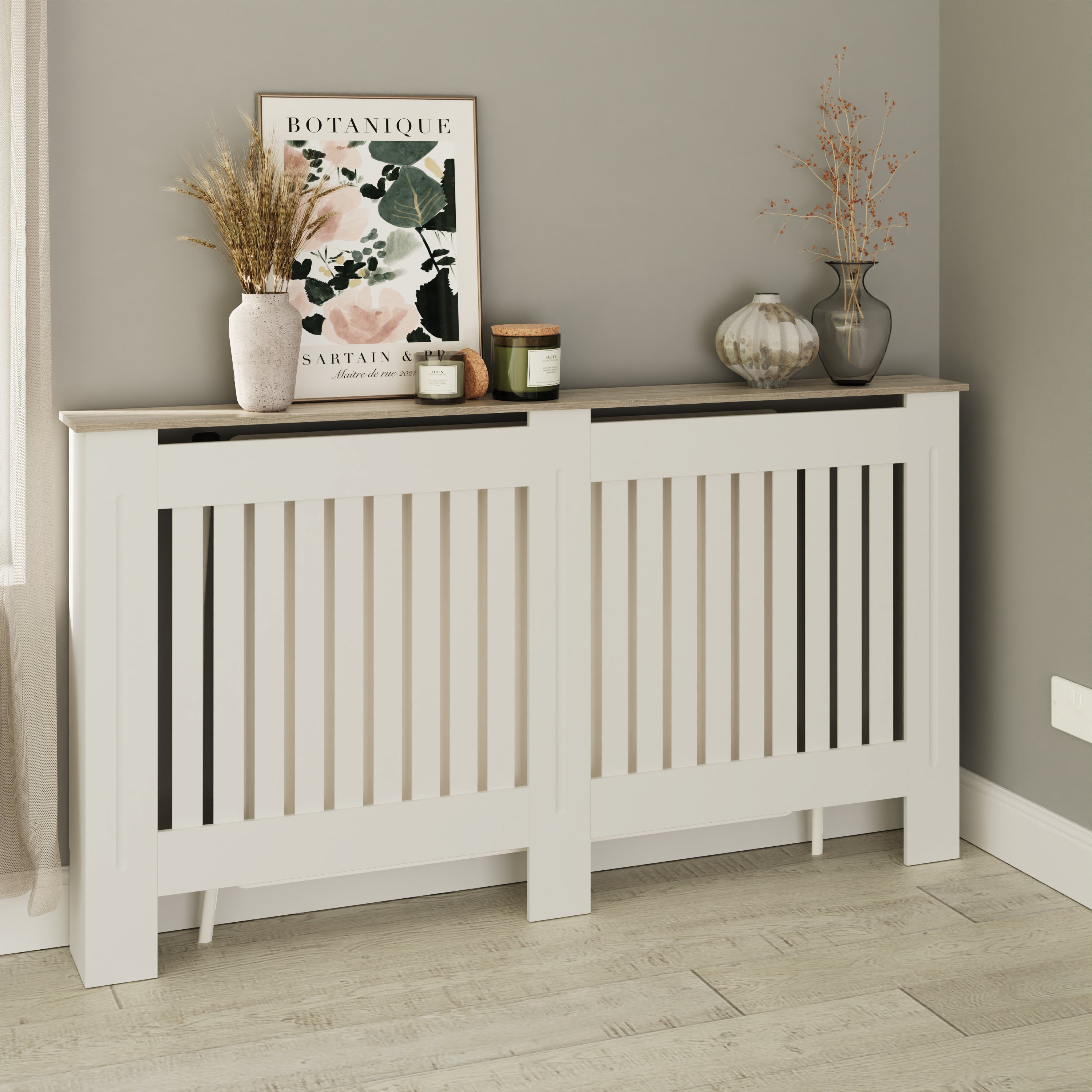Longslow Radiator Cover Large White