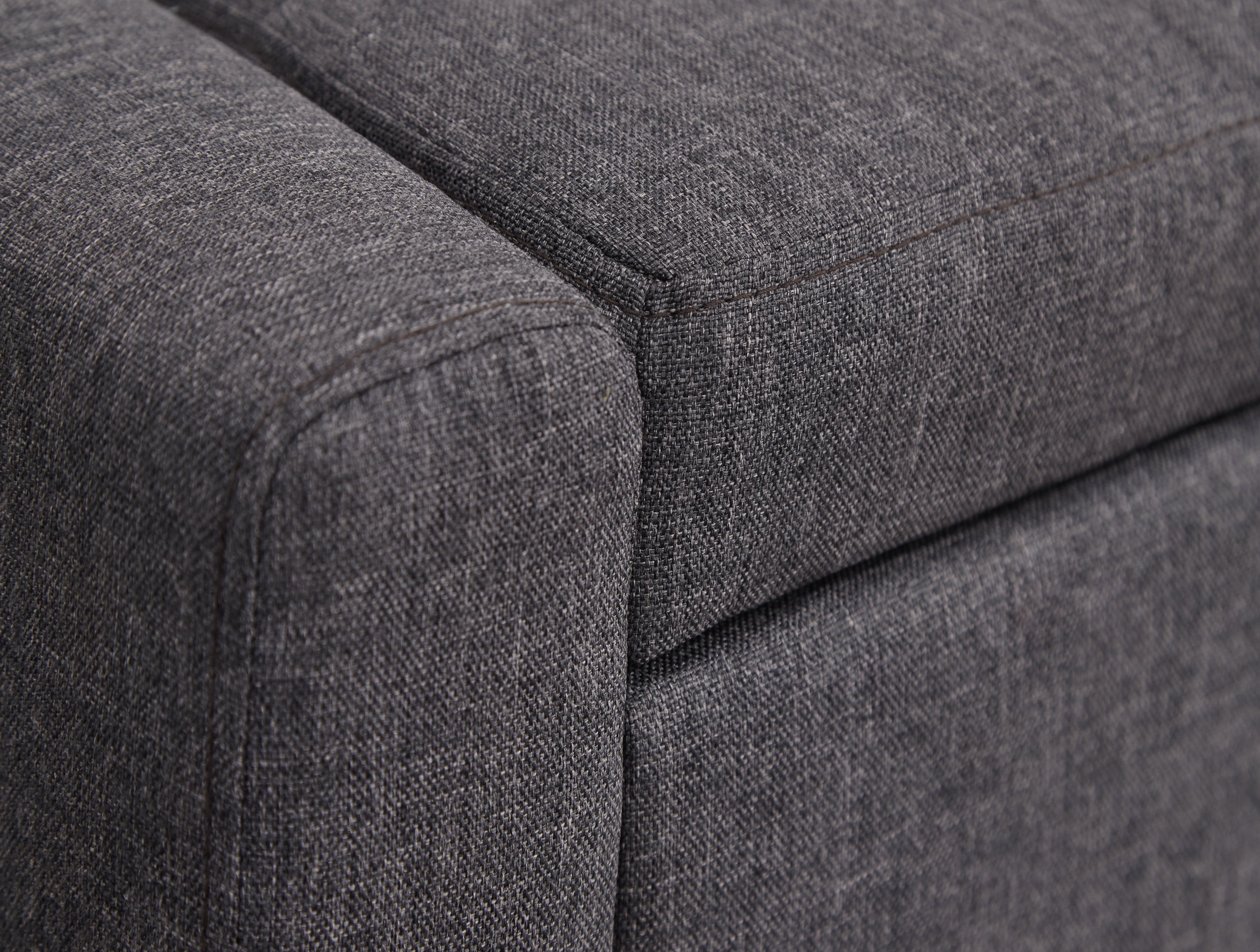 Verona Ottoman Bench Charcoal Grey Fabric