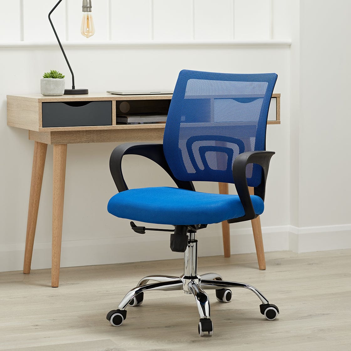 LPD Office Chair Tate Mesh Back Office Chair Blue Bed Kings