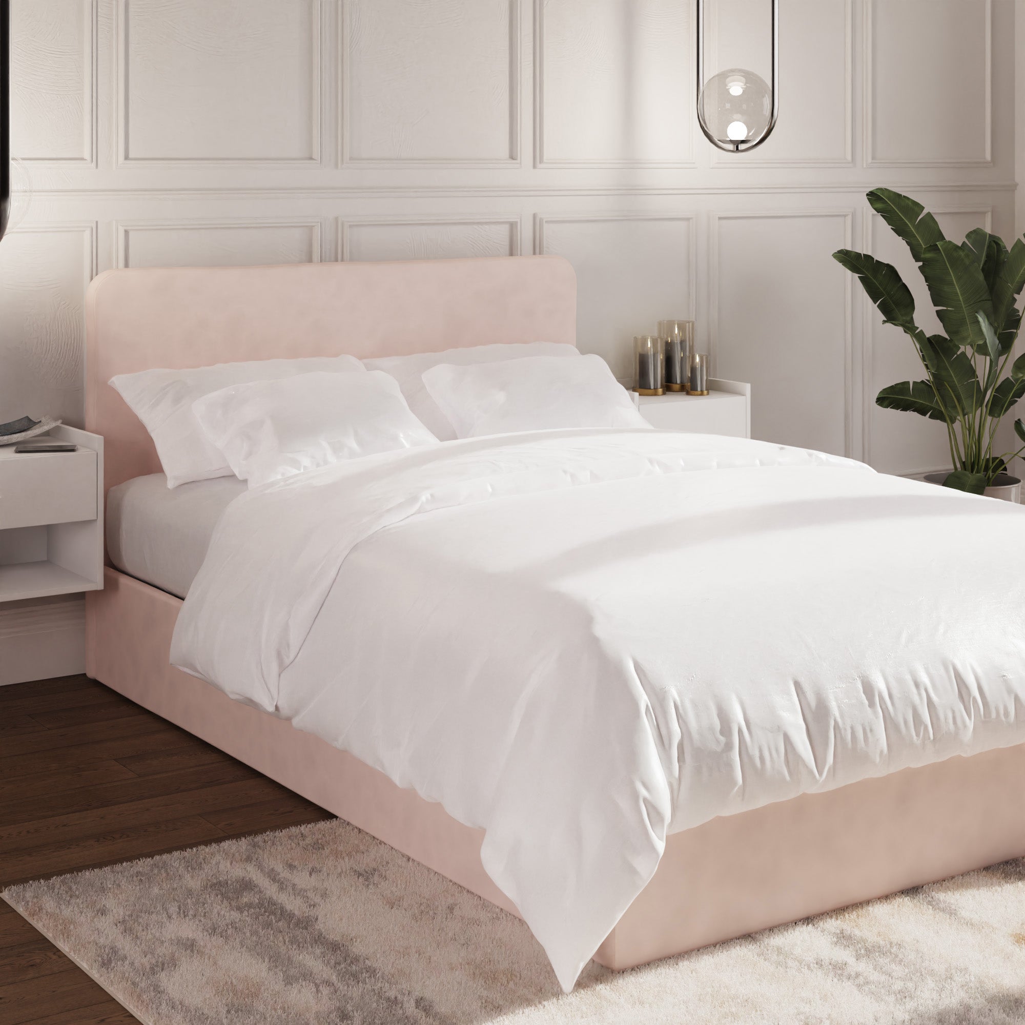 Chiswick Ottoman Bed Frame - Soft Pink