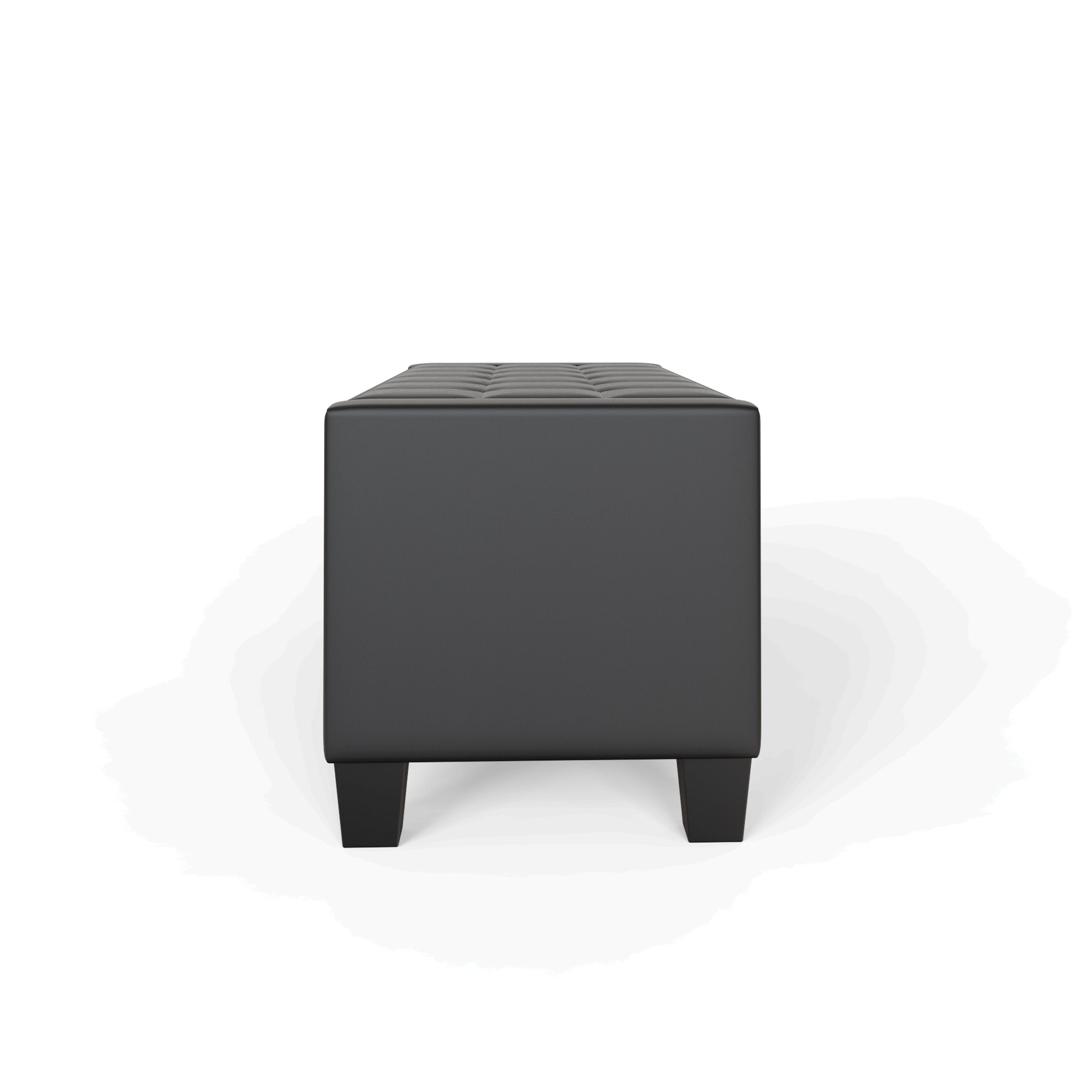 Verona Ottoman Bench Black Pu