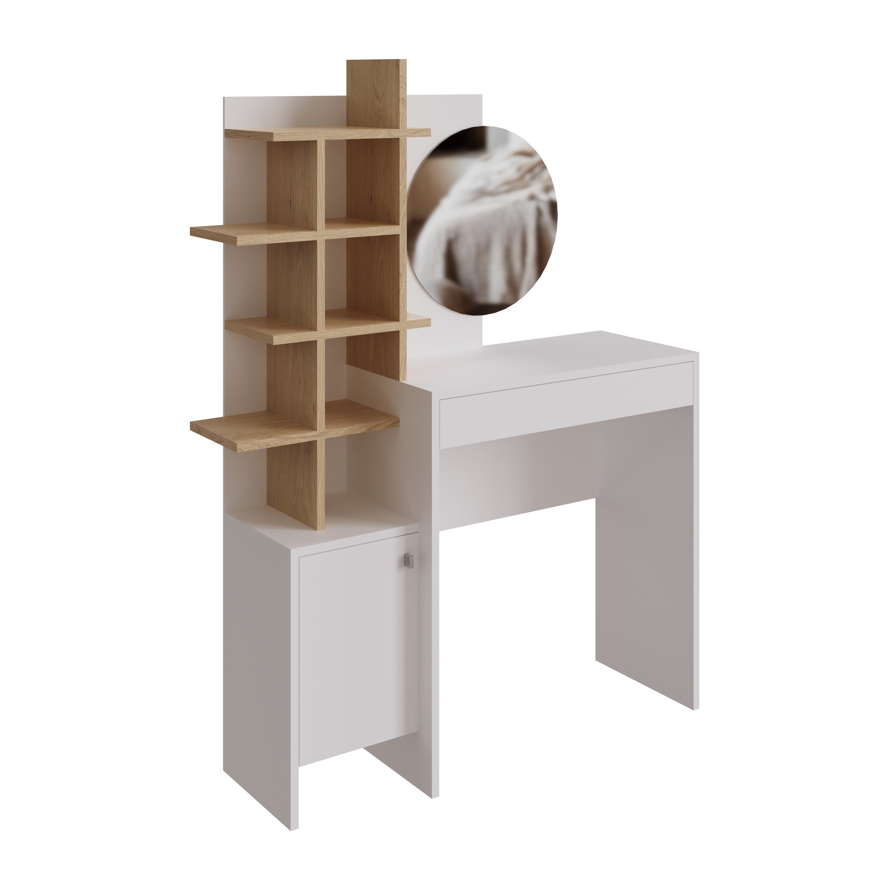 Freyja Dressing Table White/Oak