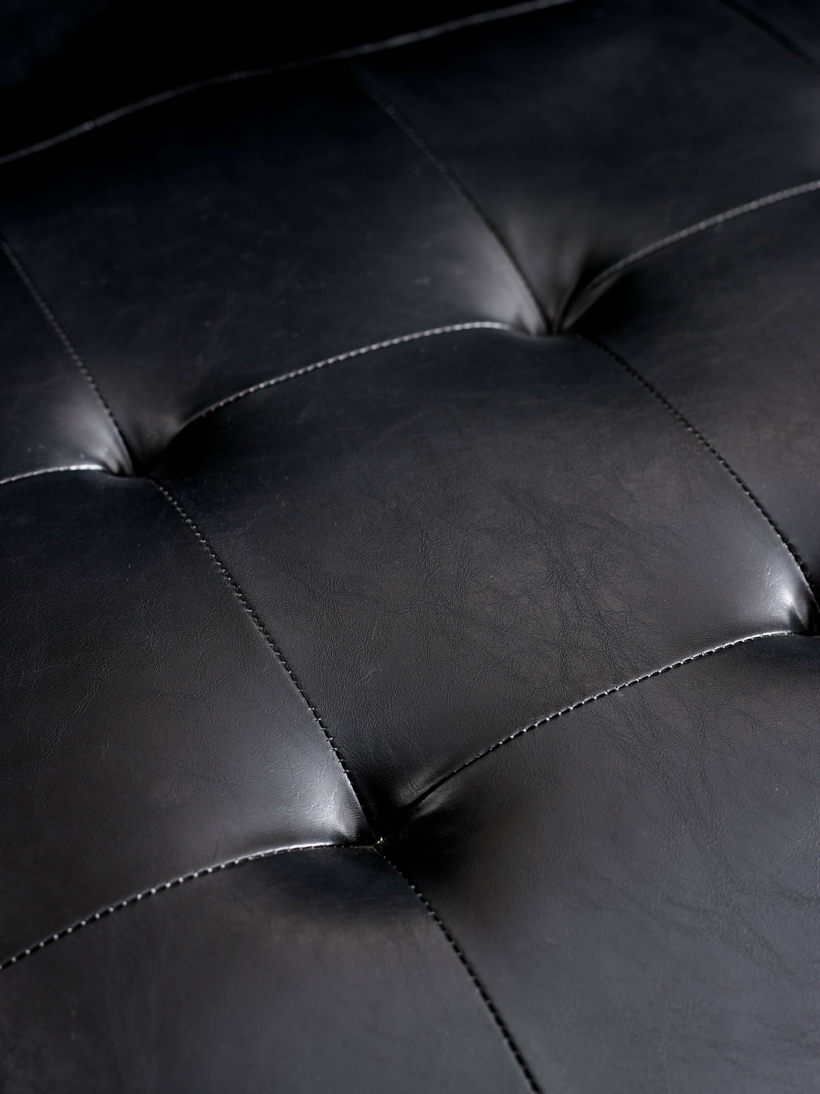 Henley Black Faux Leather 2 Seater Sofa