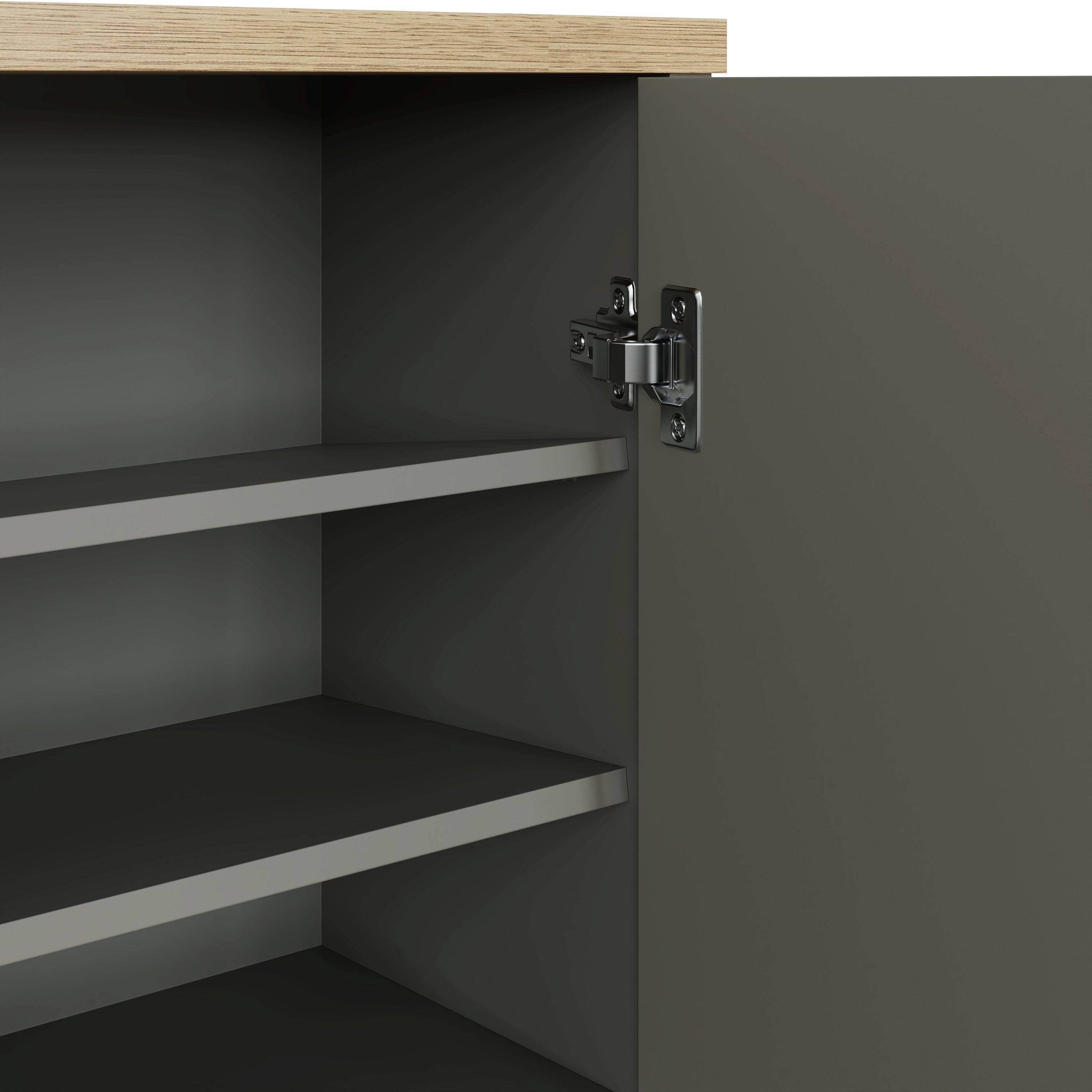 Lancaster 2 Door Shoe Cabinet Grey