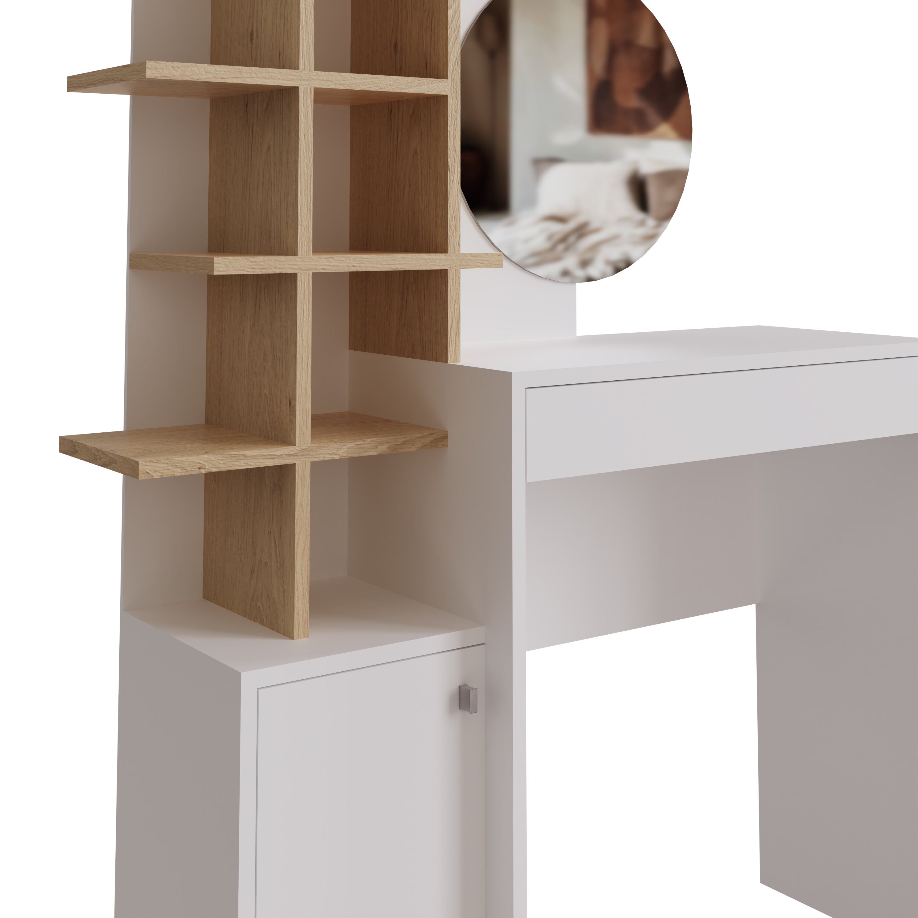 Freyja Dressing Table White/Oak
