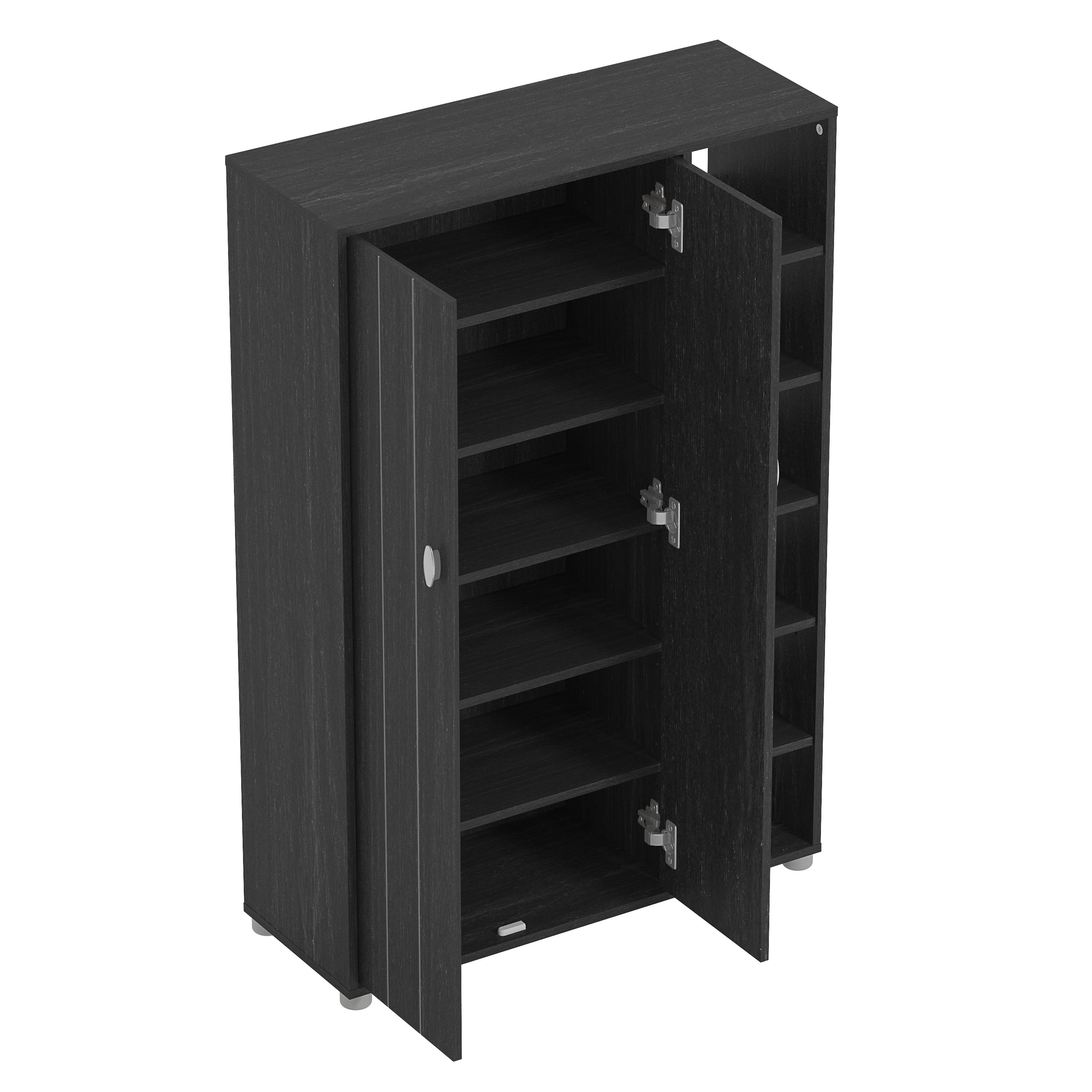 Bideford Tall Shoe Cabinet Rustick Black Oak