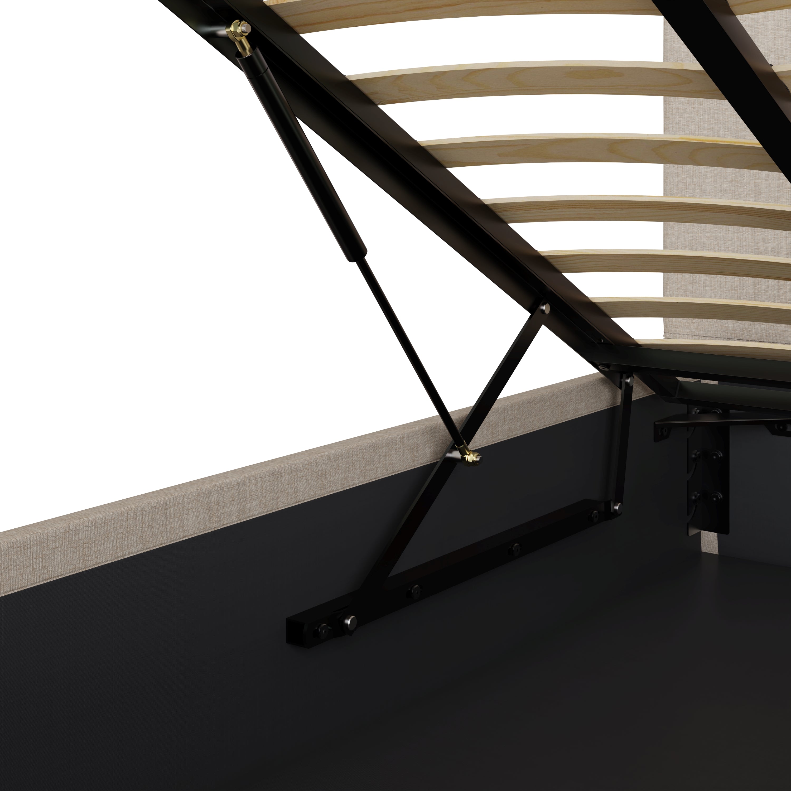 End Lift Ottoman Bed Frame - Natural