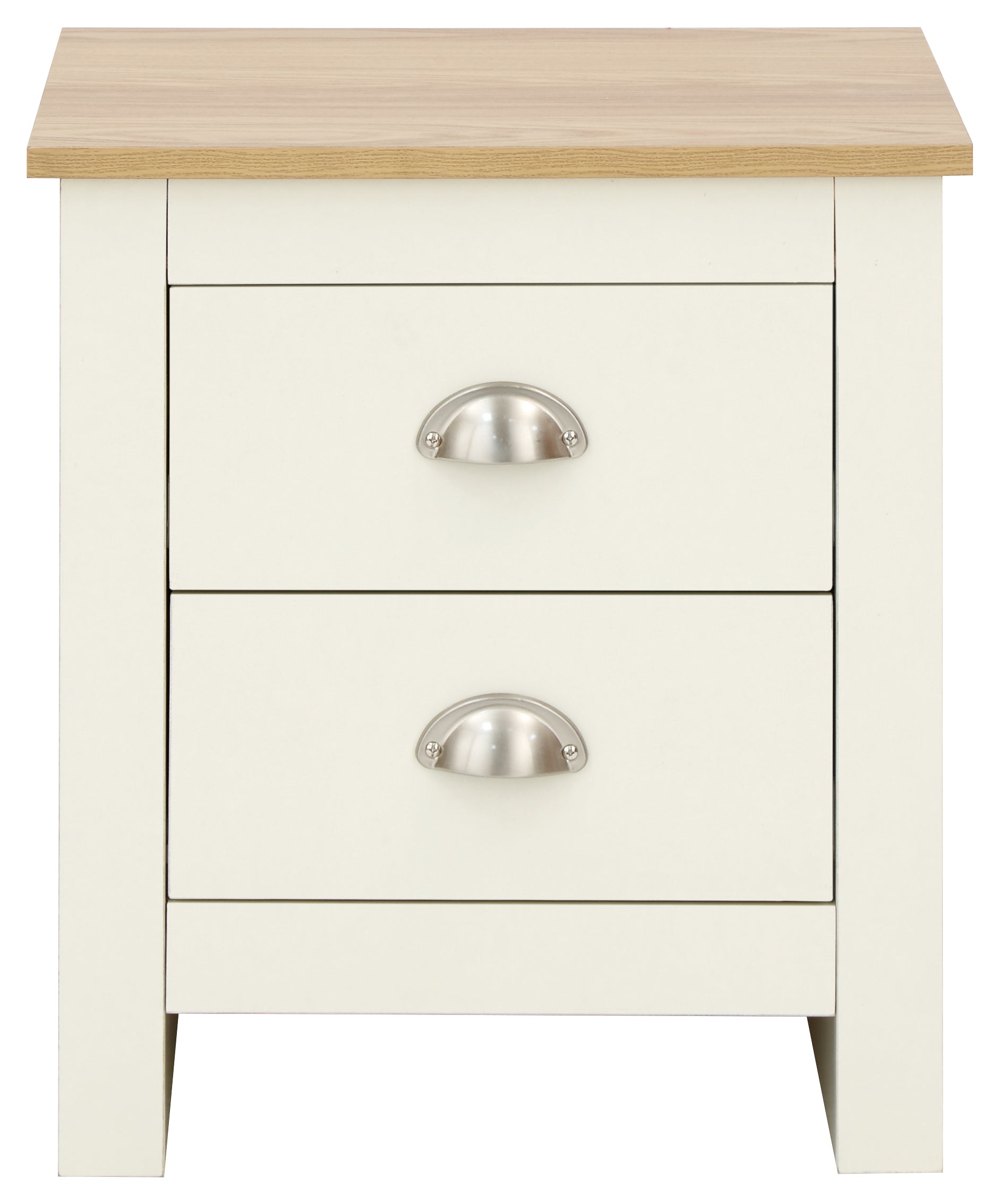 Lancaster 2 Drawer Bedside Cream