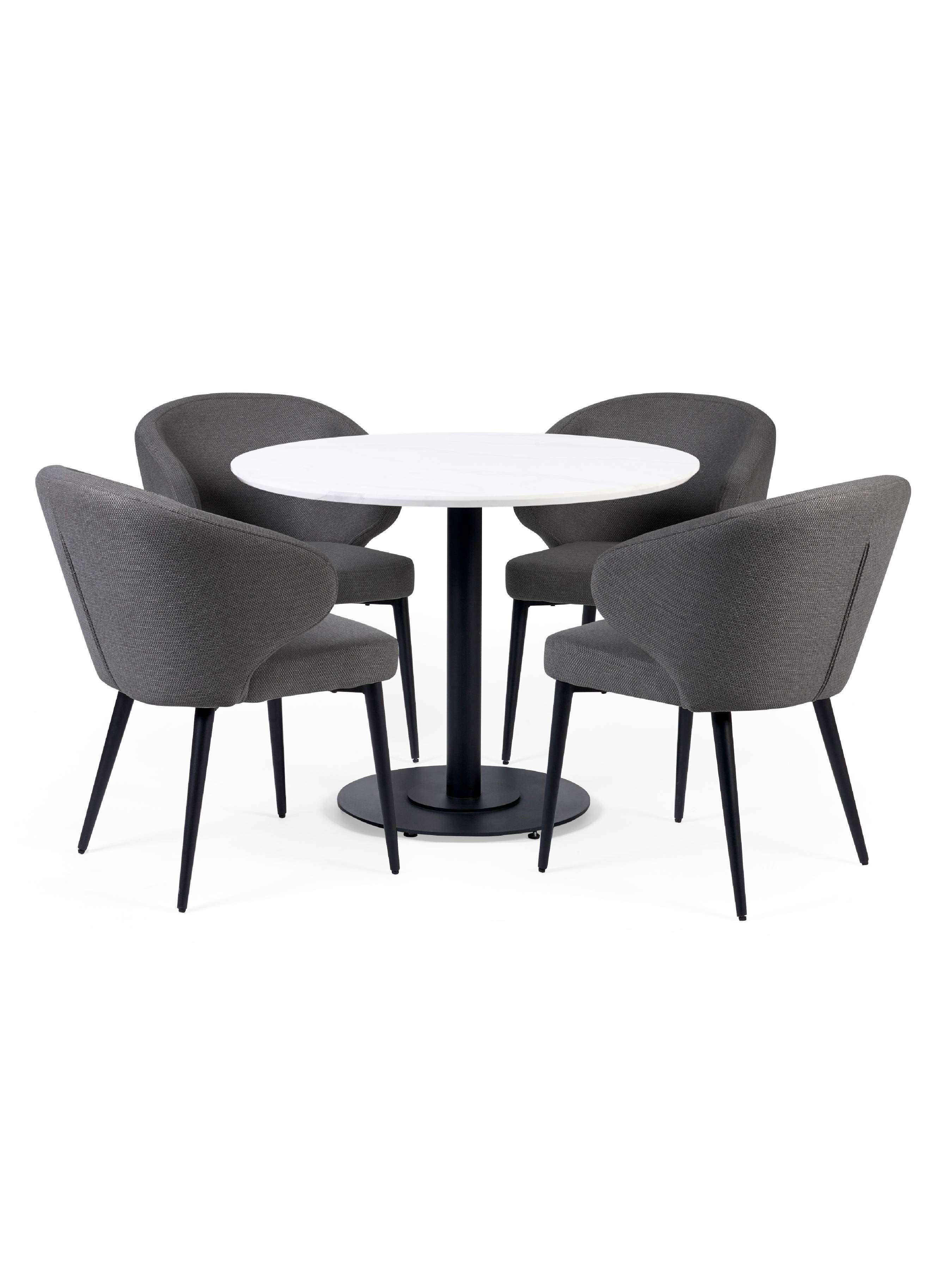 Luca 100cm Round Dining Table White