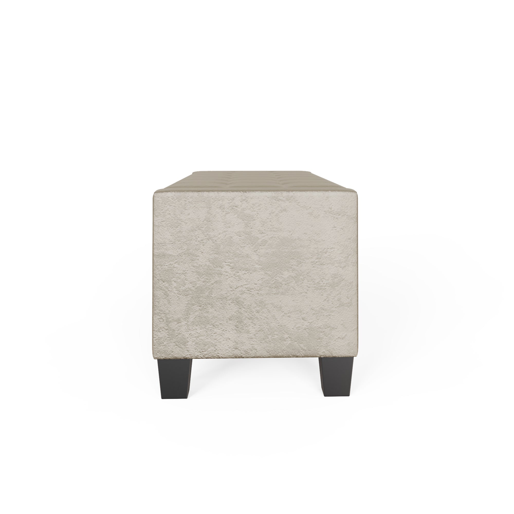 Verona Ottoman Bench Oyster Crushed Velvet