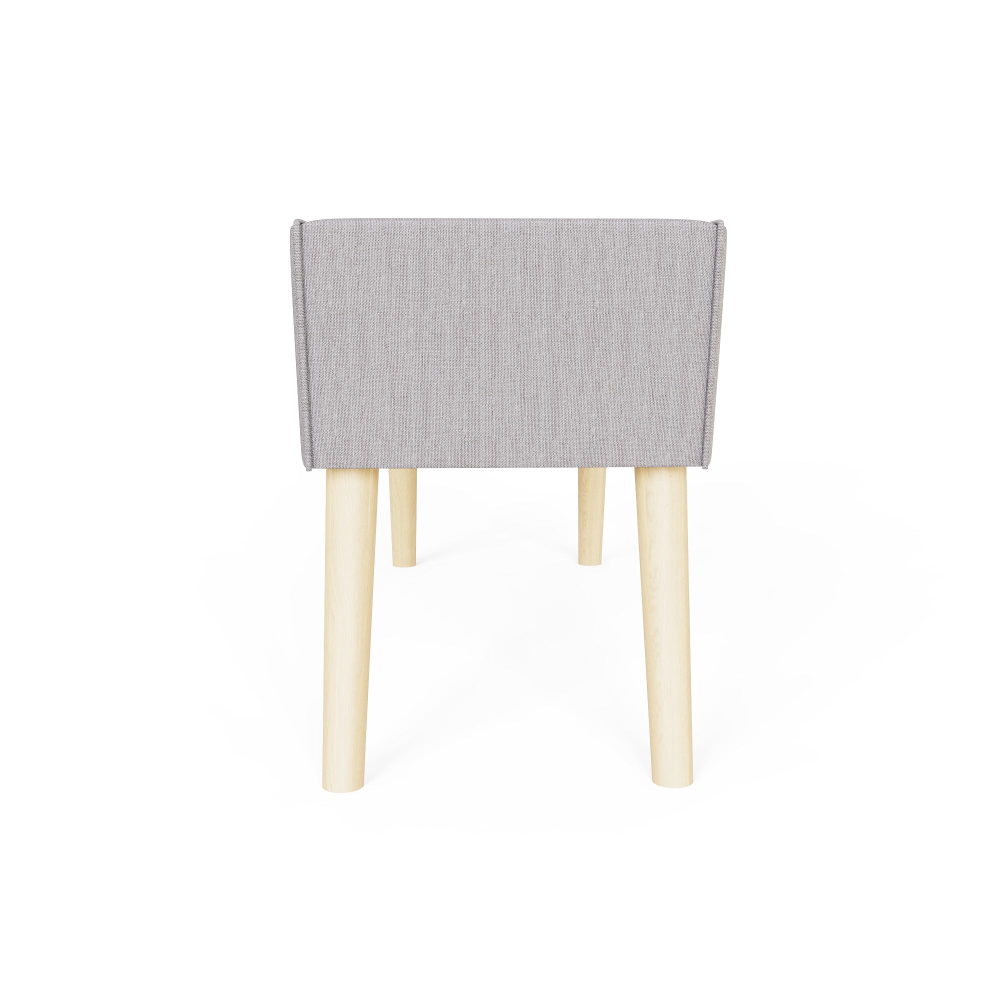 Milan Upholstered Bench Grey Hopsack