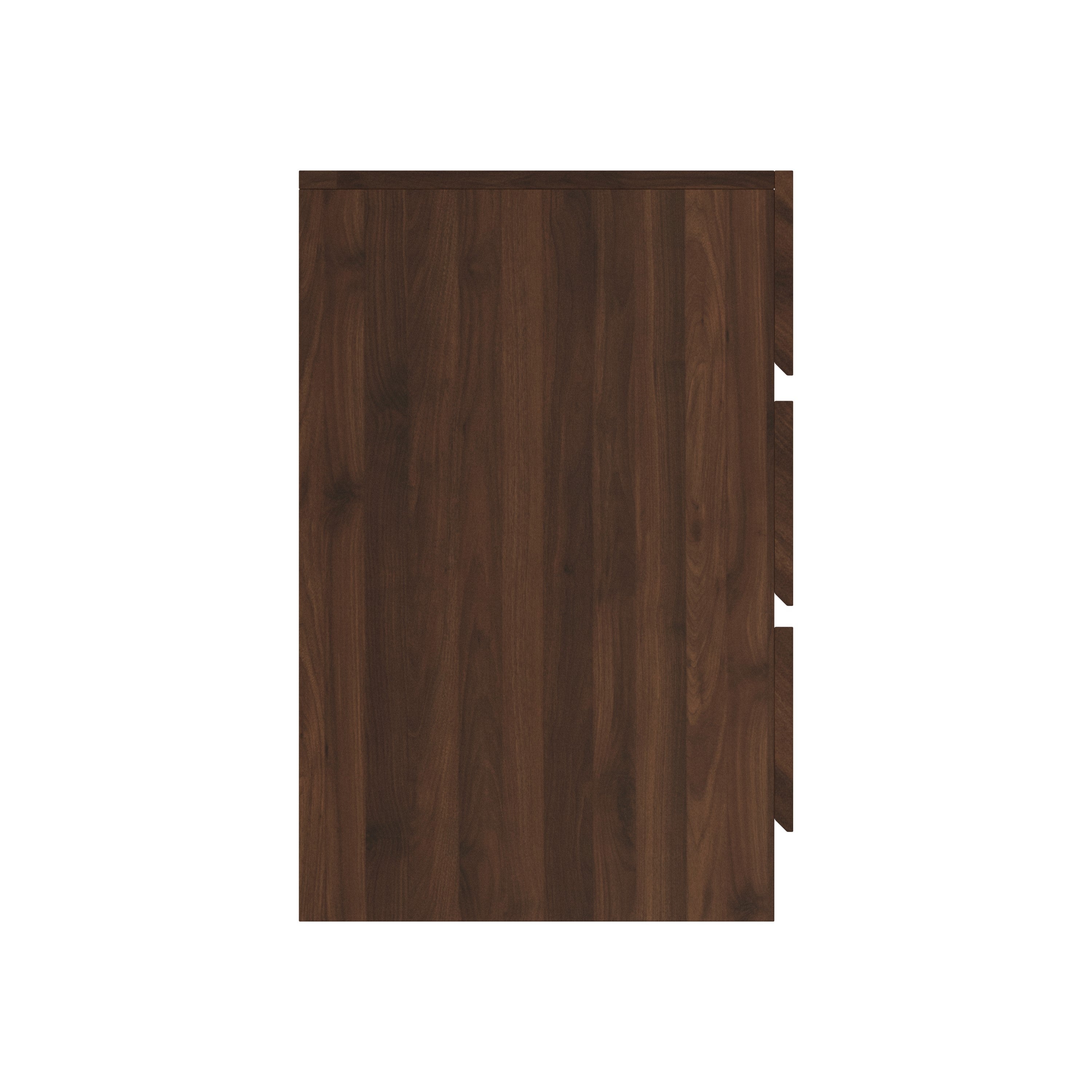 Catania 3 Drawer Bedside Table Royal Walnut - Twin Pack