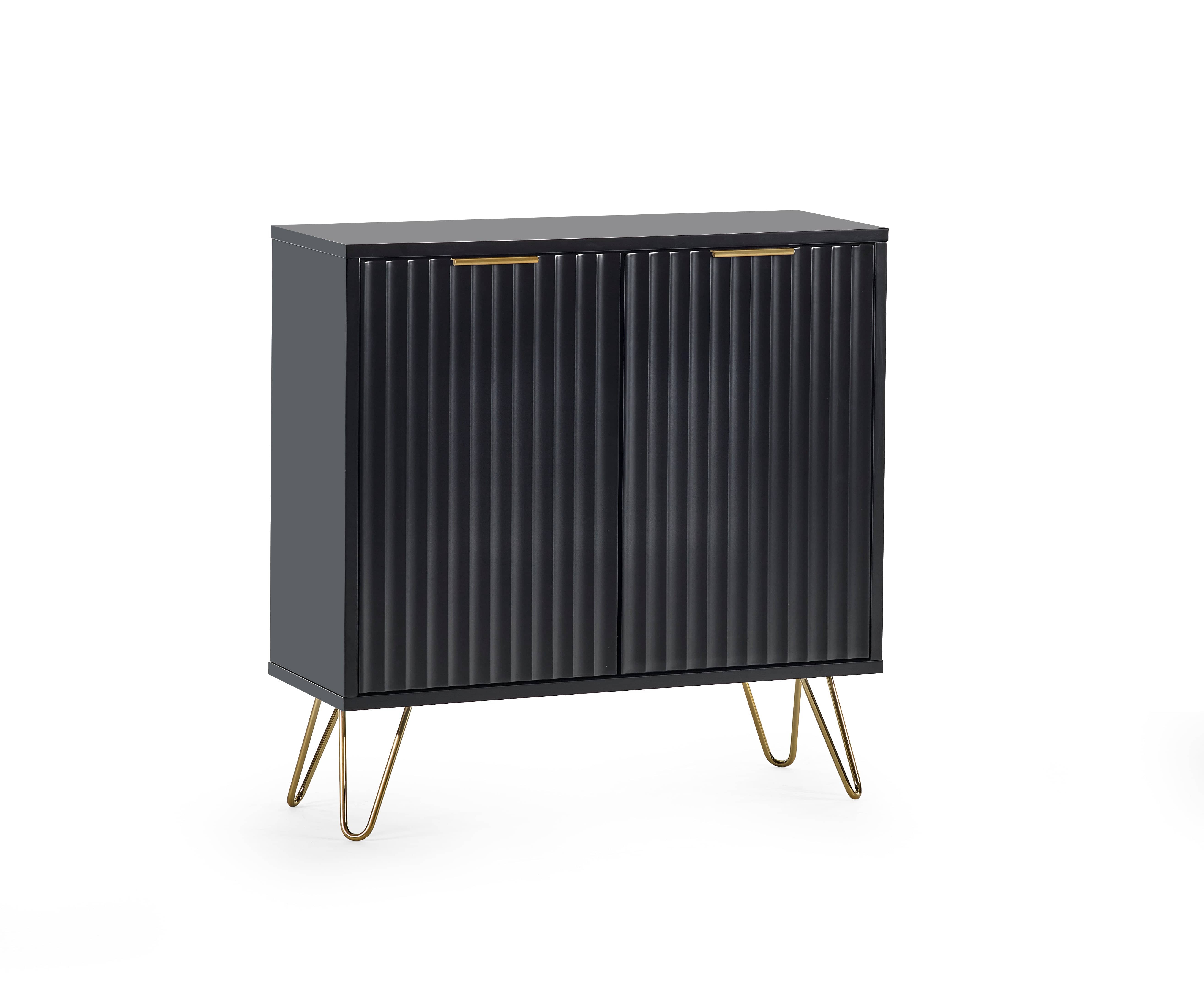 Julian Bowen Sideboard Murano Compact Sideboard - Matt Black Bed Kings