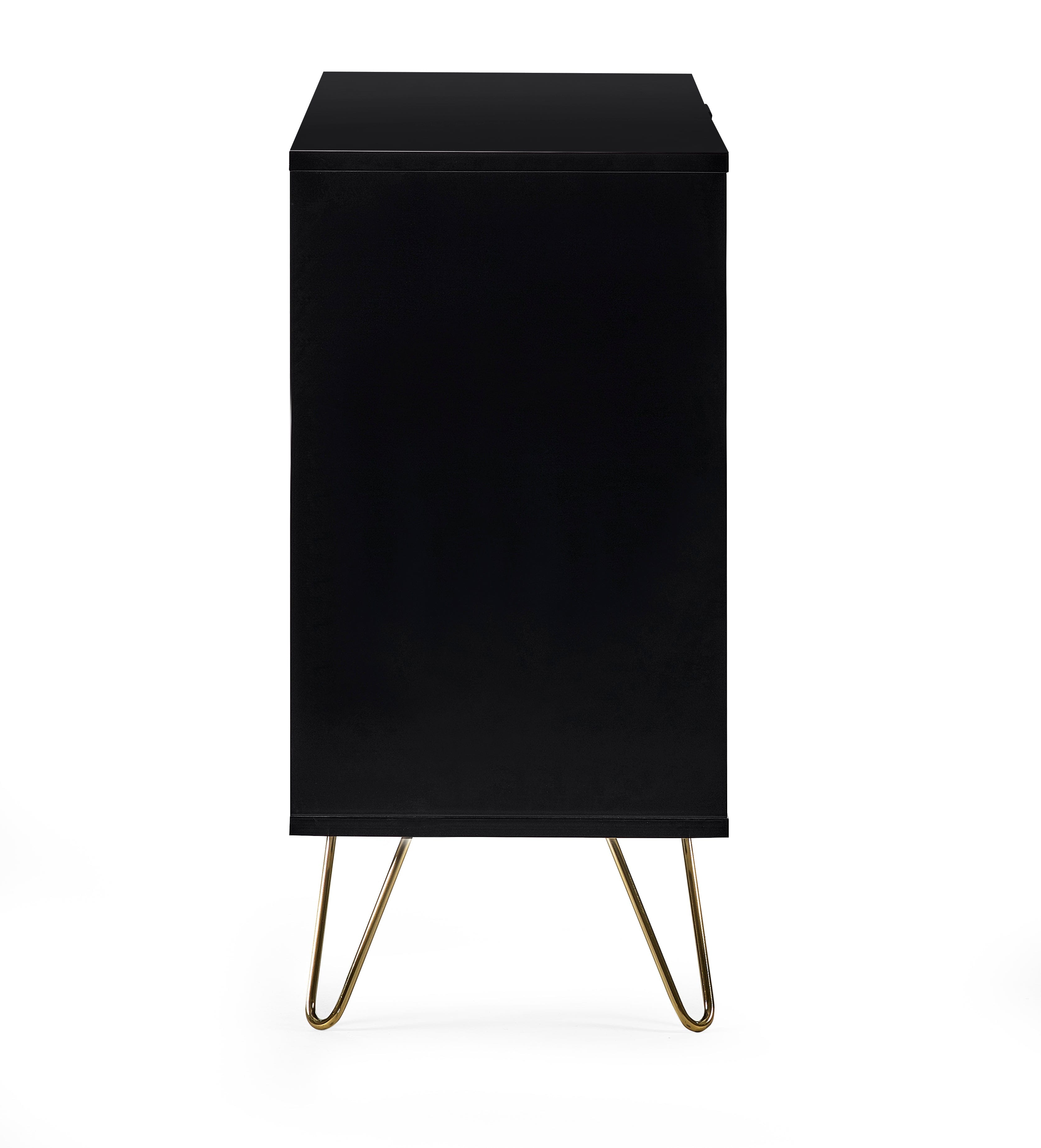 Julian Bowen Sideboard Murano Large Sideboard - Matt Black Bed Kings