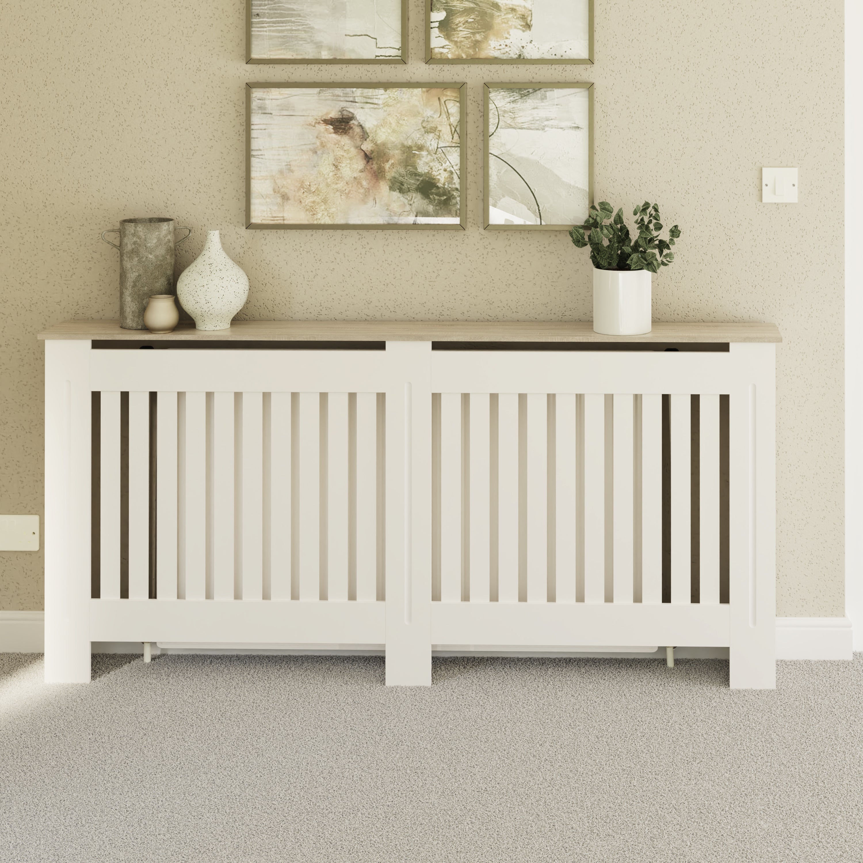 Longslow Radiator Cover Extra Large White