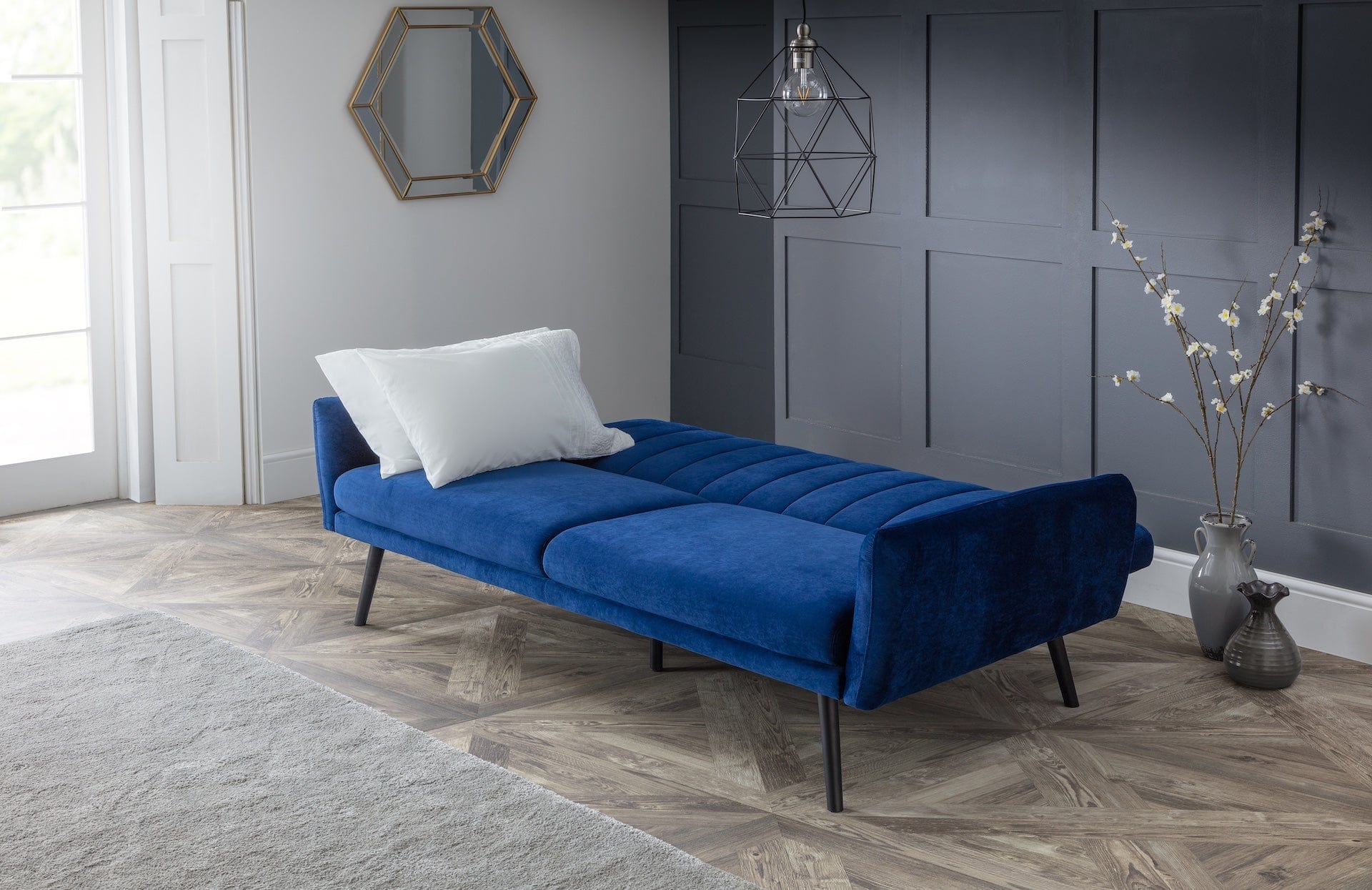 Julian Bowen Sofa Bed Afina Sofabed - Blue Bed Kings
