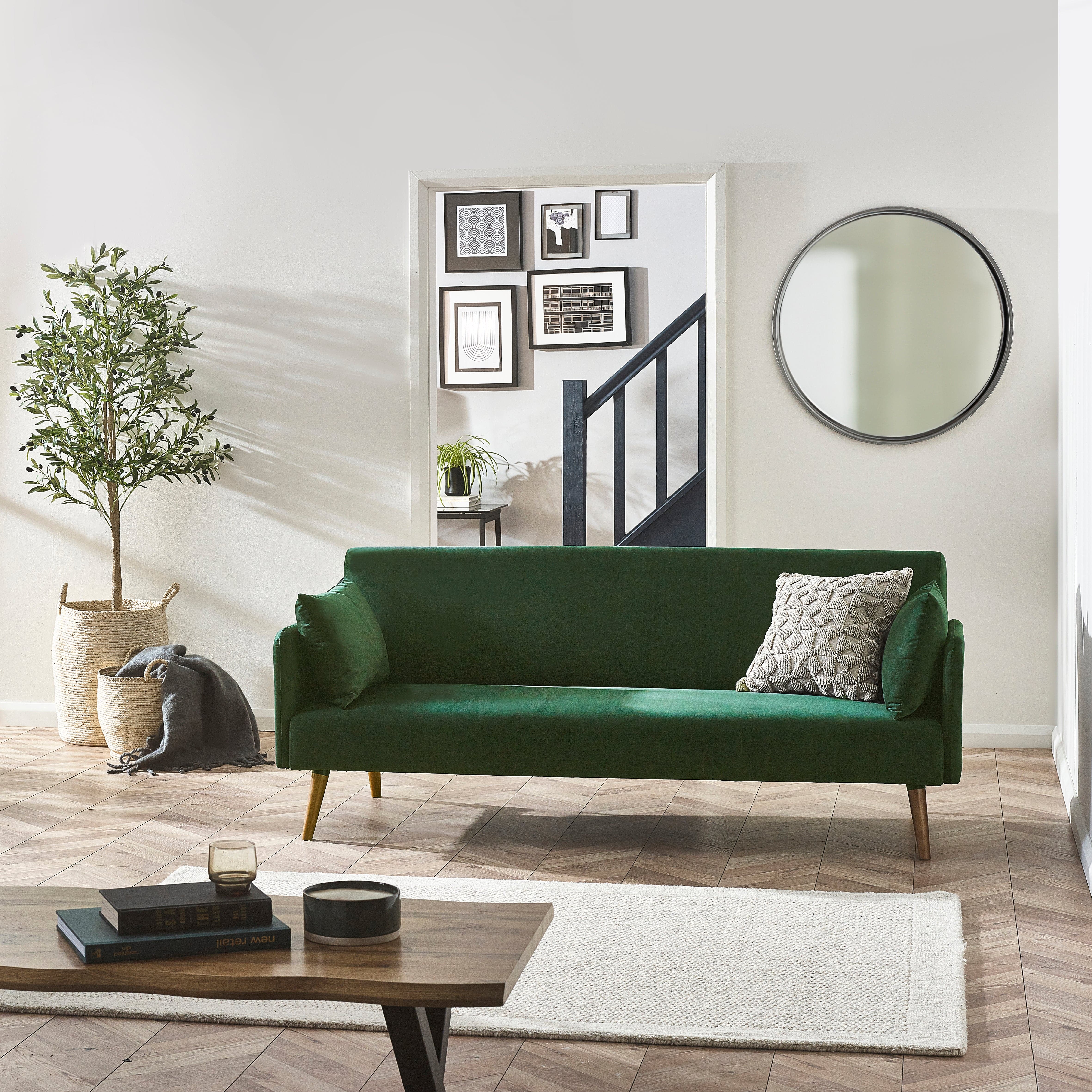 Julian Bowen Sofa Bed Andi Sofa Bed - Green Bed Kings