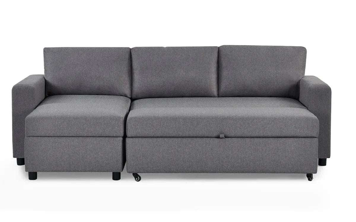 Julian Bowen Sofa Bed Angel Sofabed With Storage - Light Grey Bed Kings