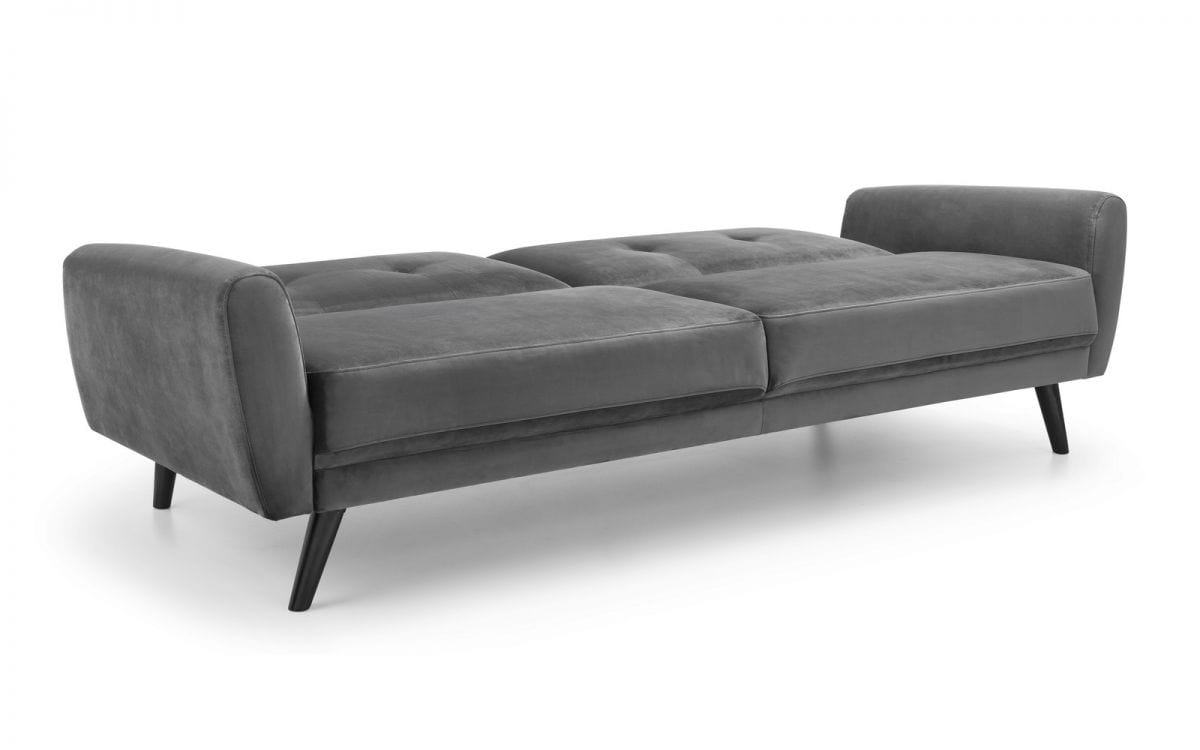 Julian Bowen Sofa Bed Monza Sofabed In Dark Grey Velvet Bed Kings
