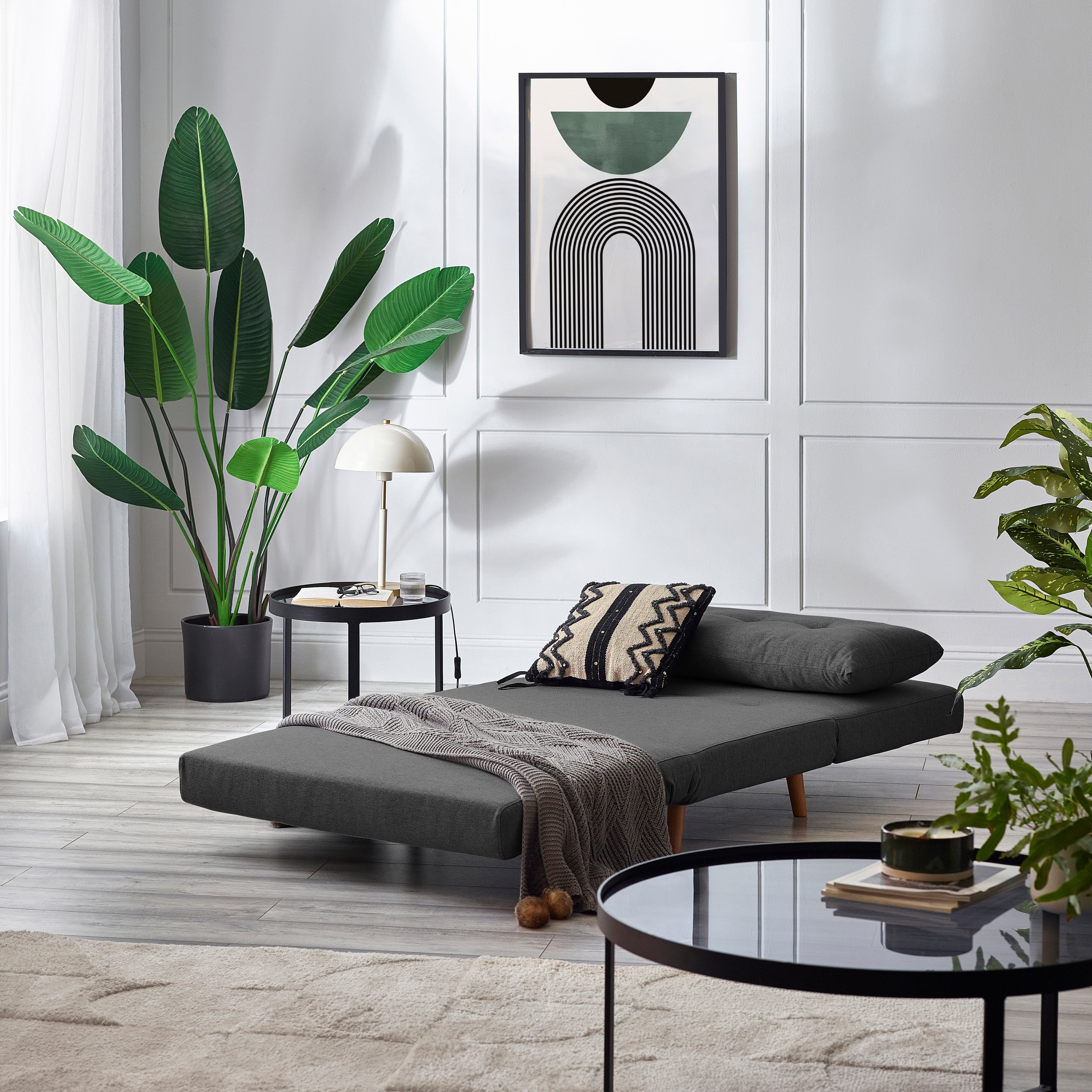 Julian Bowen Sofa Bed Rowan Single Sofabed - Mid Grey Bed Kings