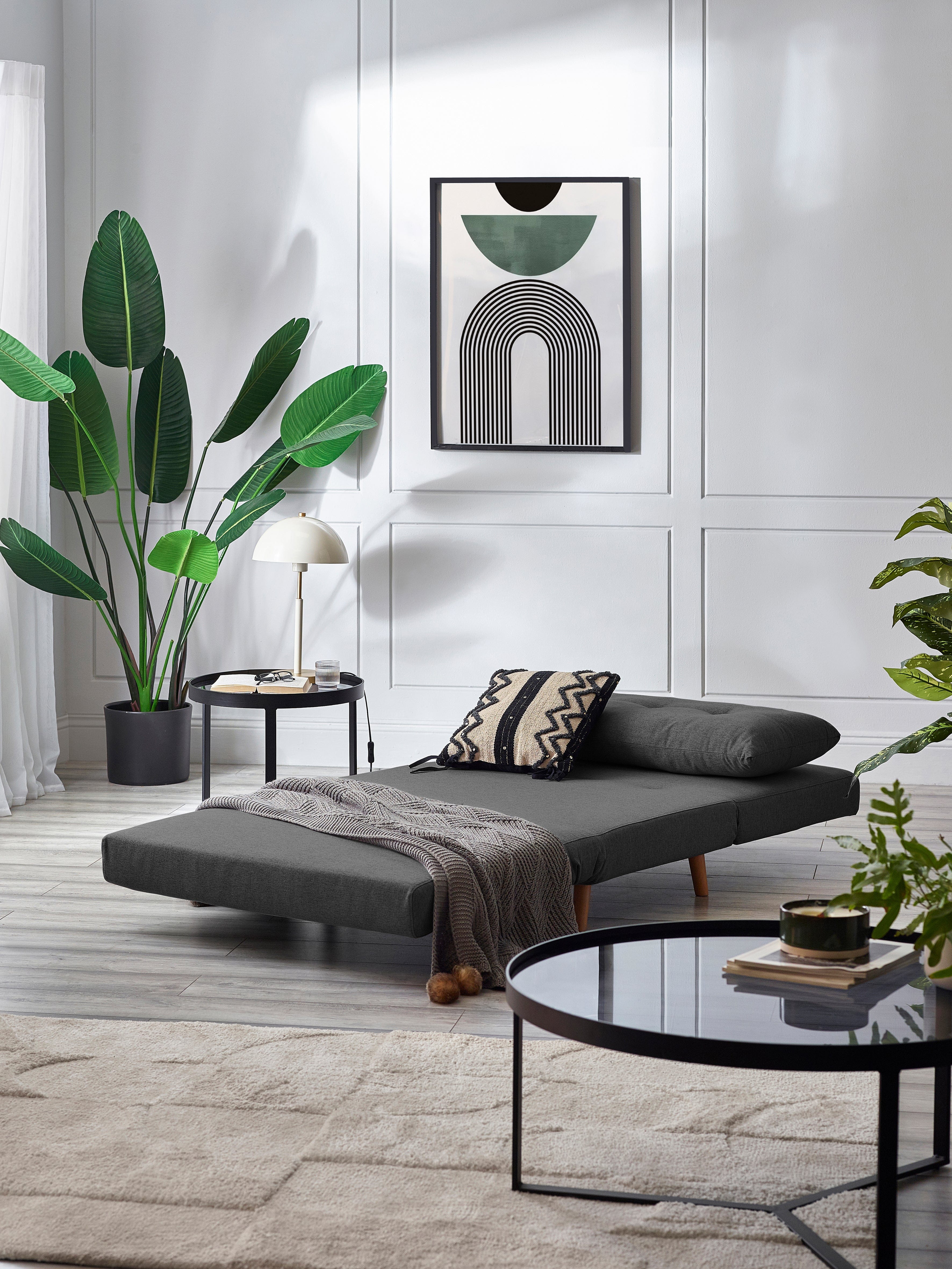 Julian Bowen Sofa Bed Rowan Single Sofabed - Mid Grey Bed Kings