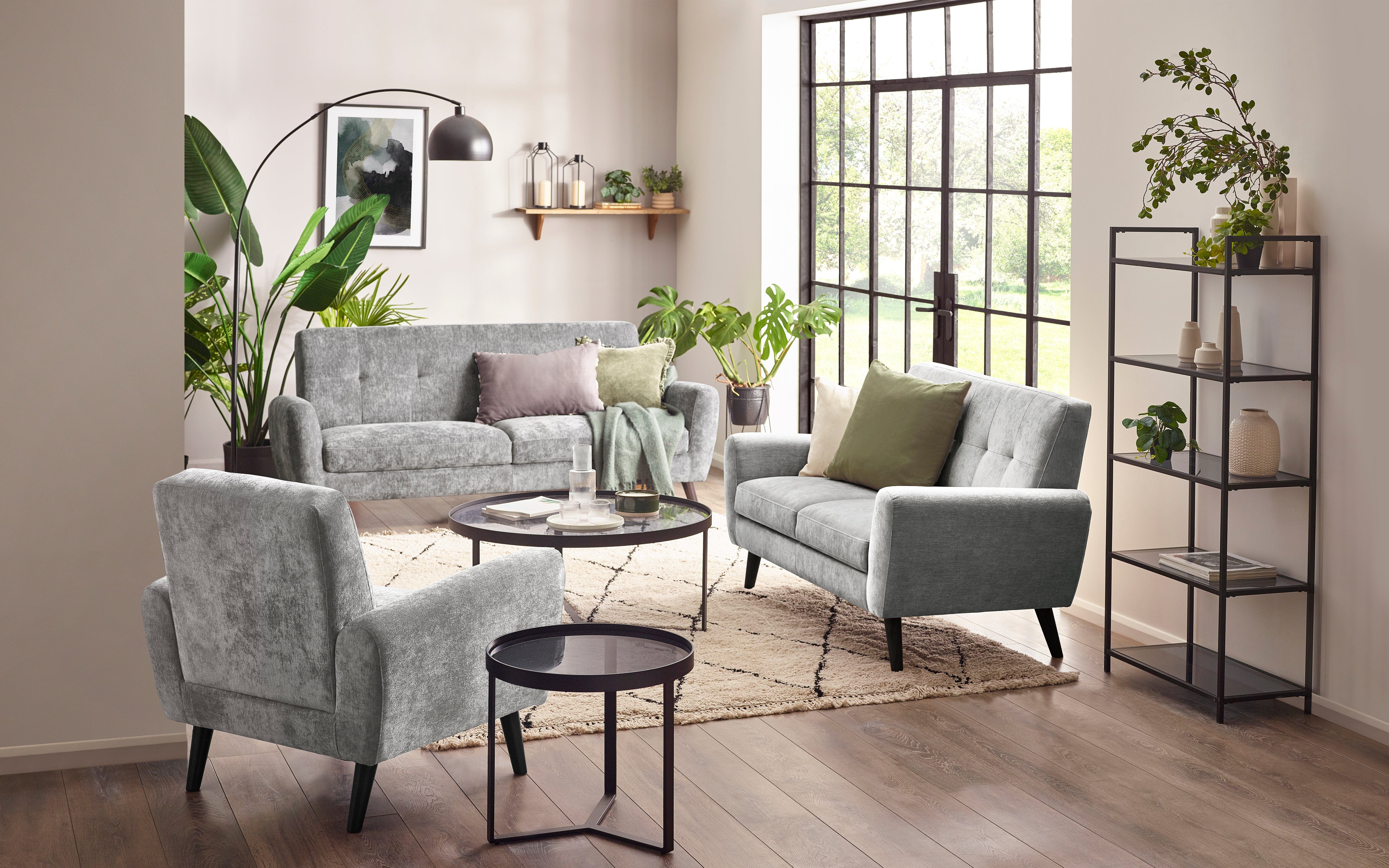 Julian Bowen Sofa Monza 2 Seater Sofa - Dove Bed Kings