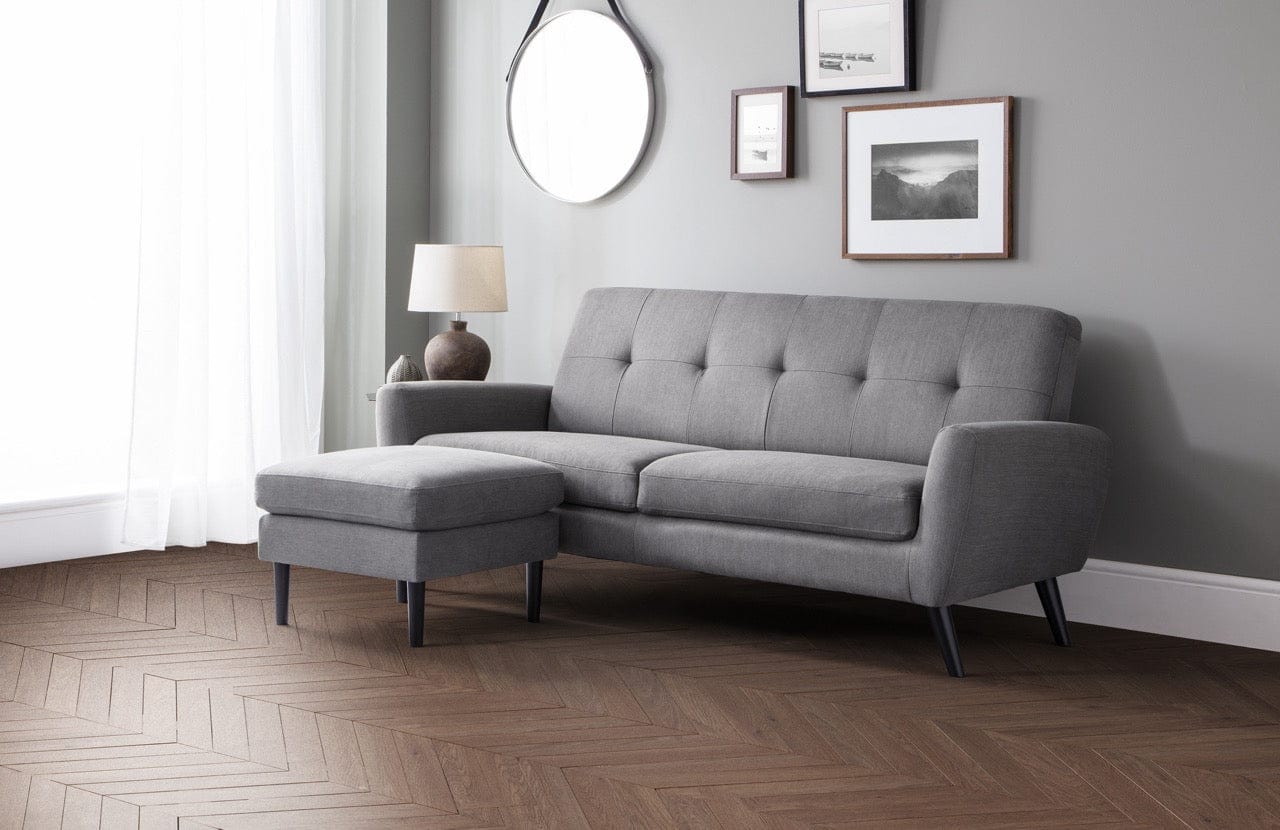 Julian Bowen Sofa Monza 3 Seater In Dark Grey Velvet Bed Kings