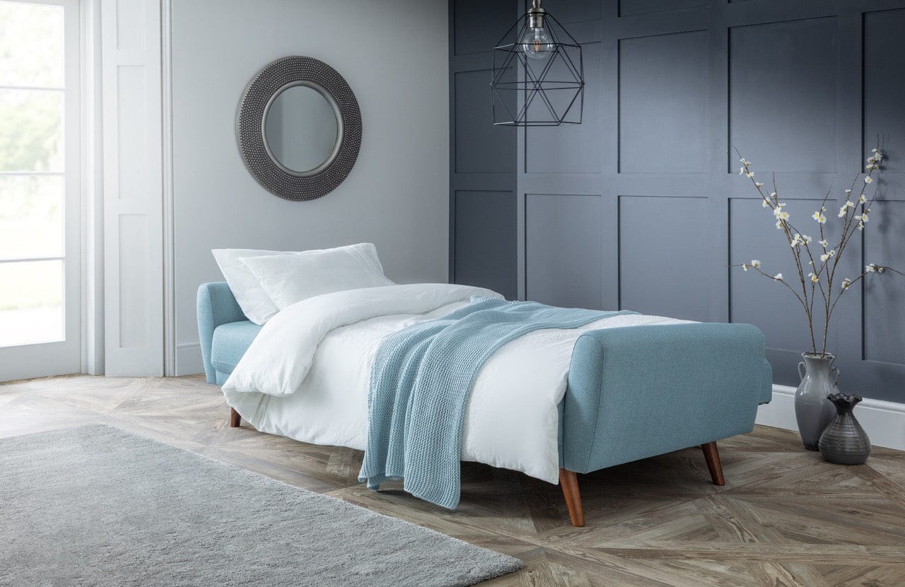 Julian Bowen Sofabeds Monza Fabric Sofa Bed - Blue Bed Kings