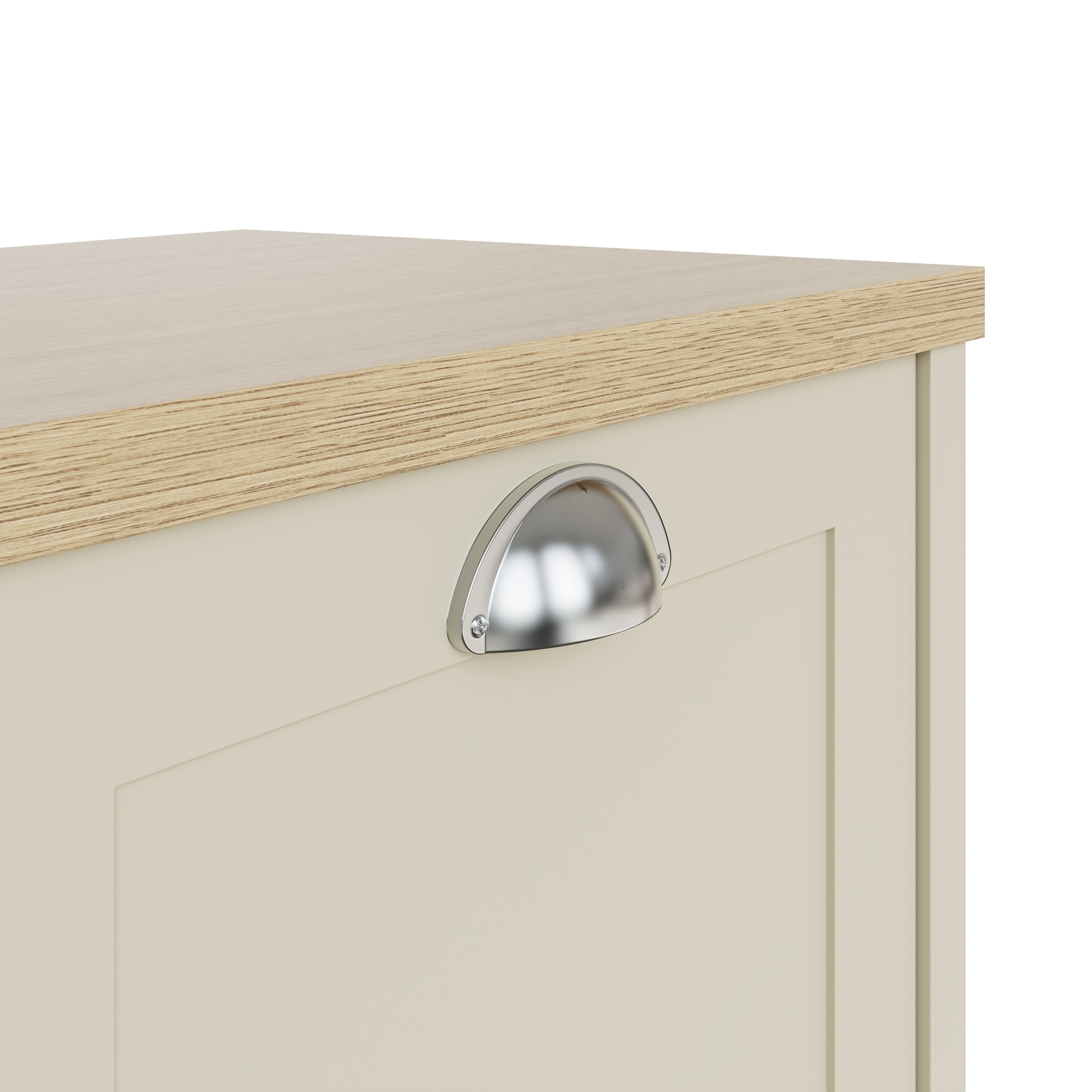 Lancaster 2 Door Shoe Cabinet Cream