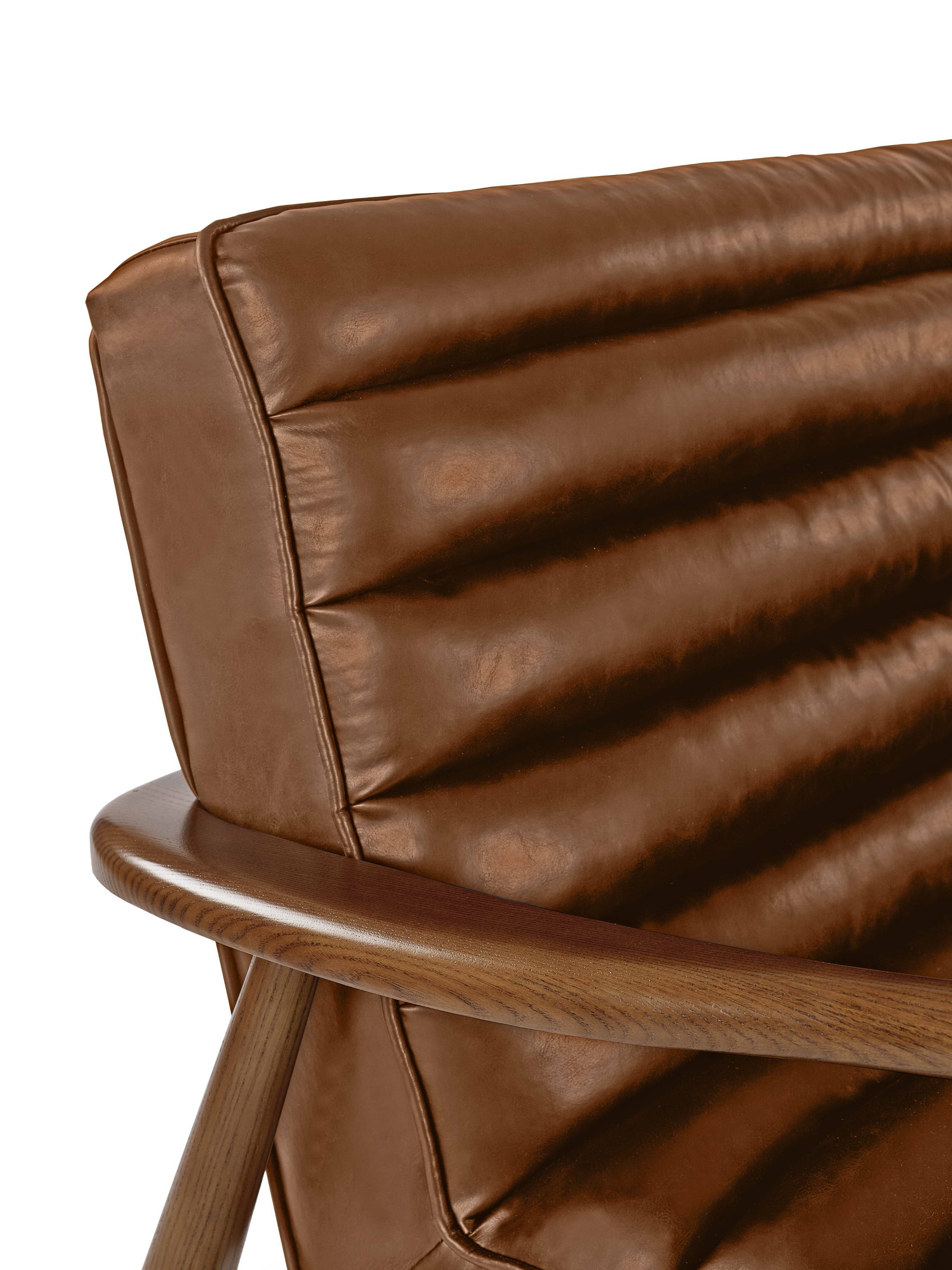 Marshall 2 Seater Sofa - Brown Faux Leather
