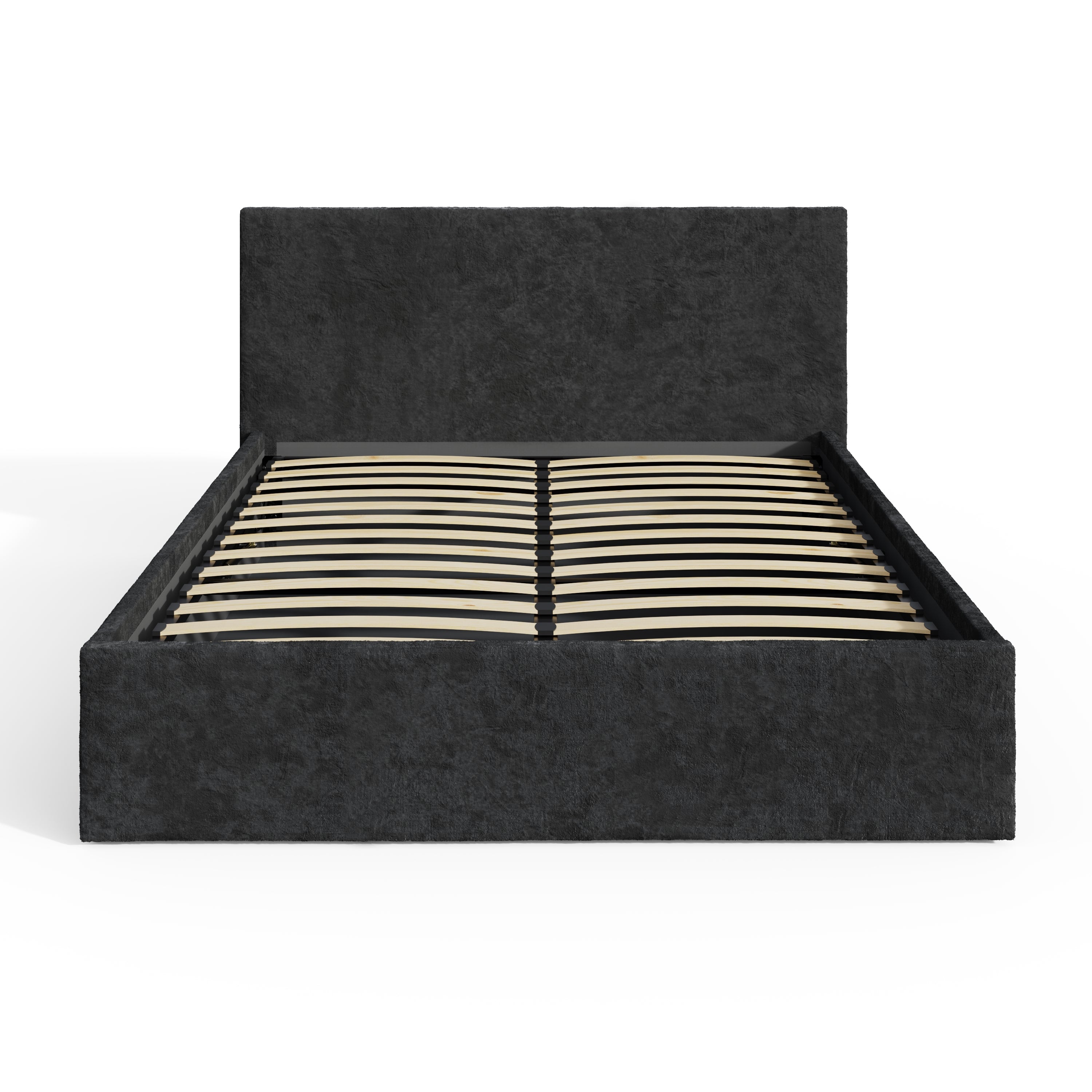 End Lift Ottoman Bed Frame- Black Crushed Velvet