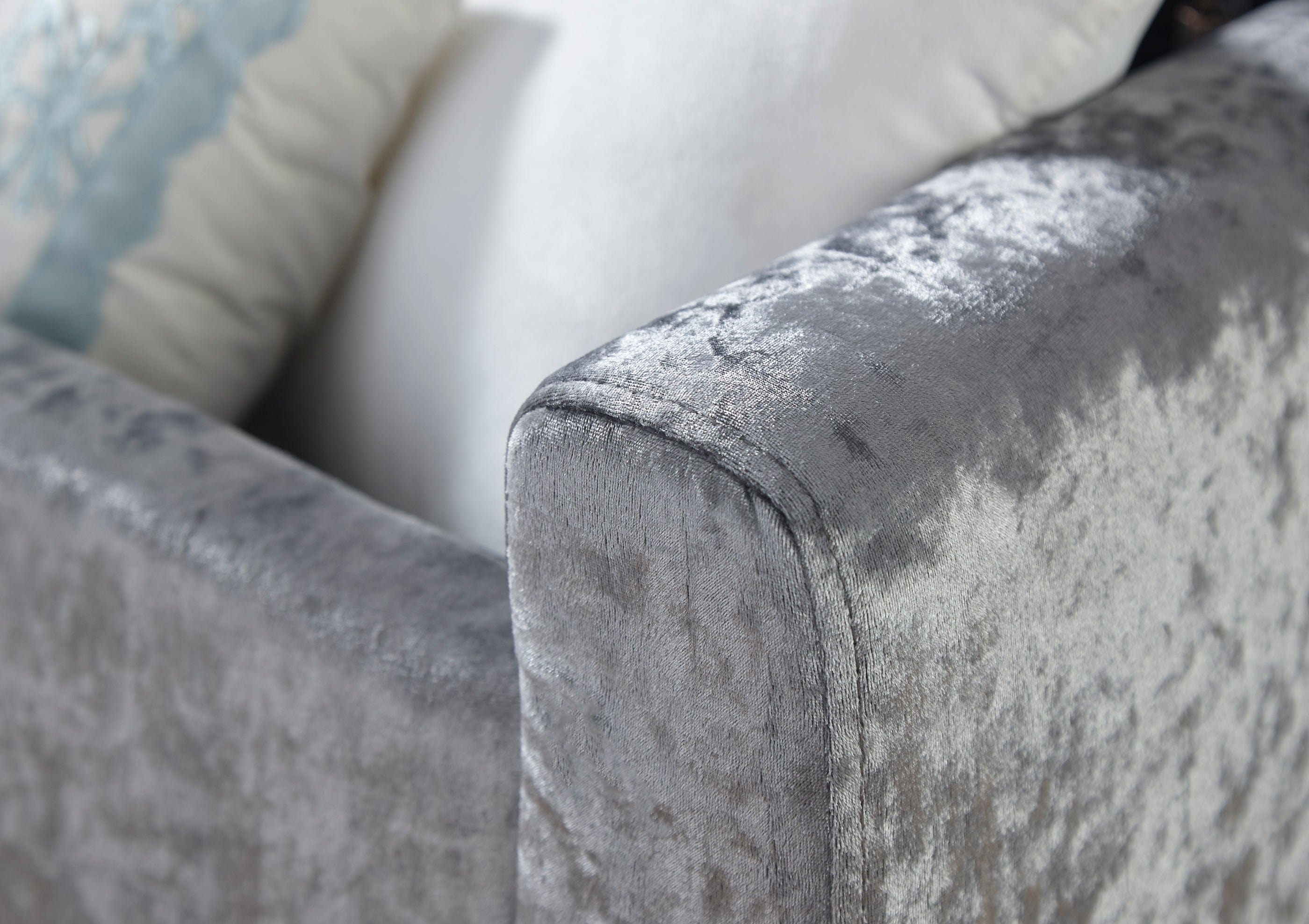 GFW Storage Ottoman Verona Ottoman Bench Grey Crushed Velvet Bed Kings