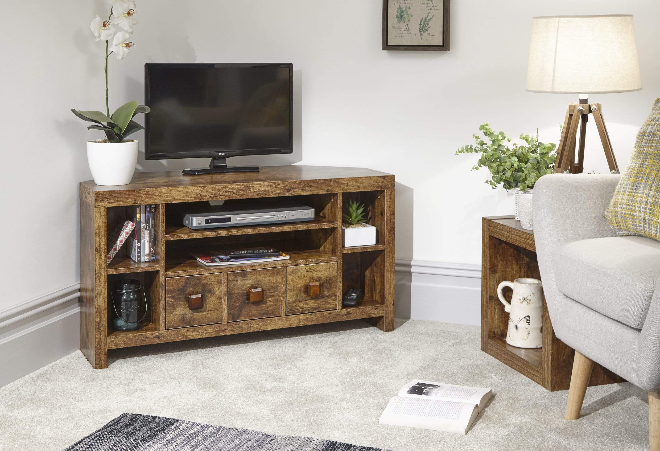 GFW TV Unit CLEARANCE Jakarta Corner TV Unit Mango Bed Kings