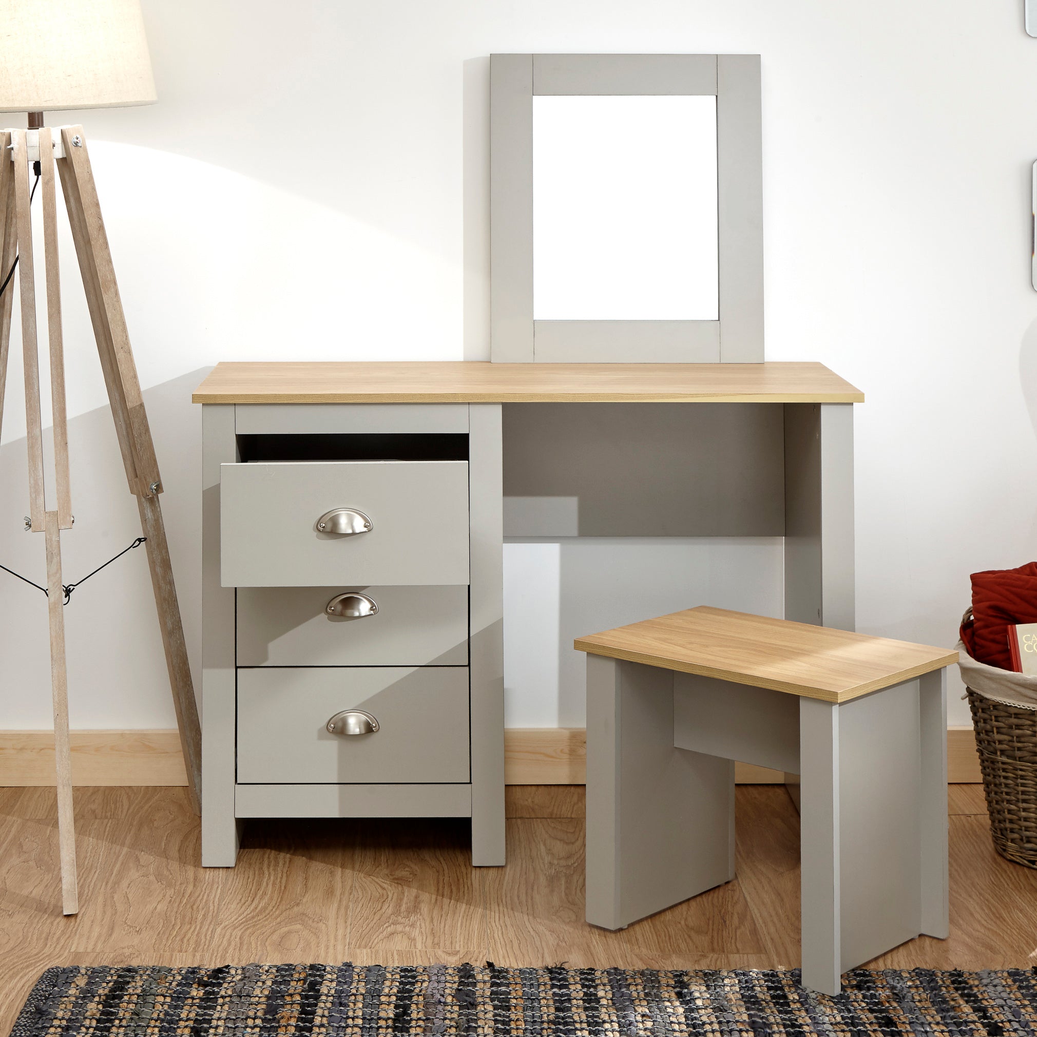 Lancaster Dressing Table Set Grey