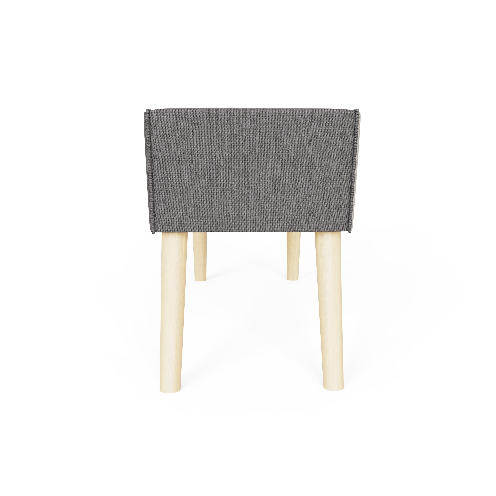 Milan Upholstered Bench Dark Grey Hopsack