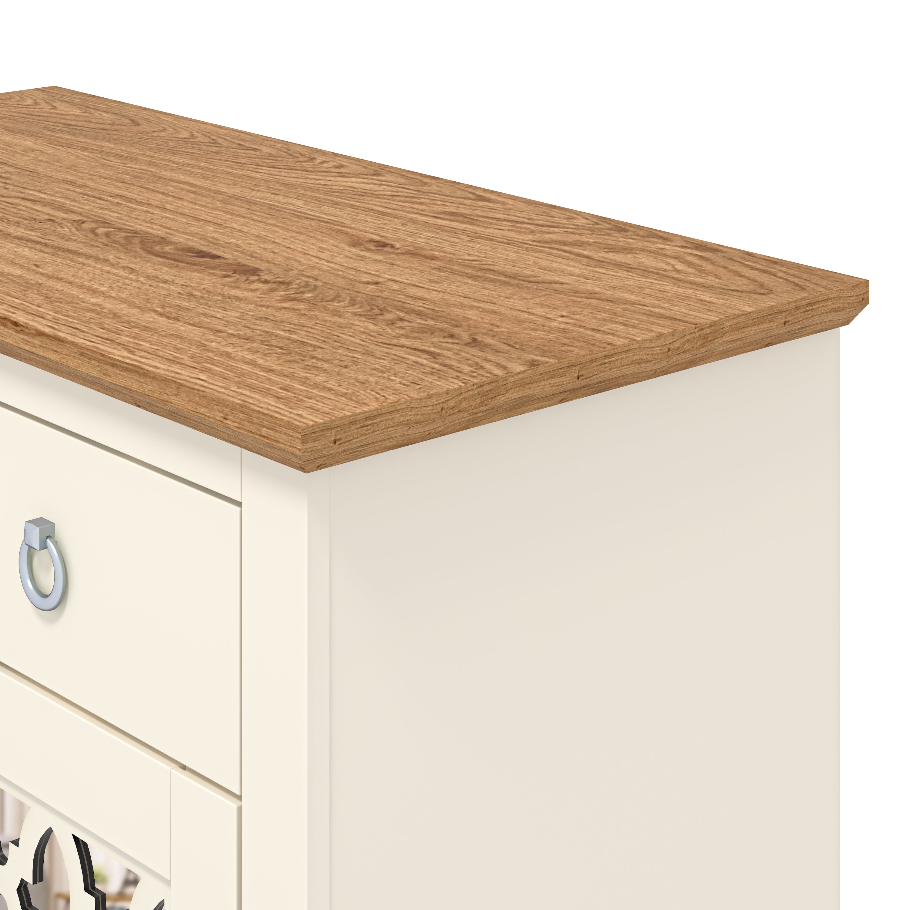 Honiton 2 Door 1 Drawer Sideboard Ivory