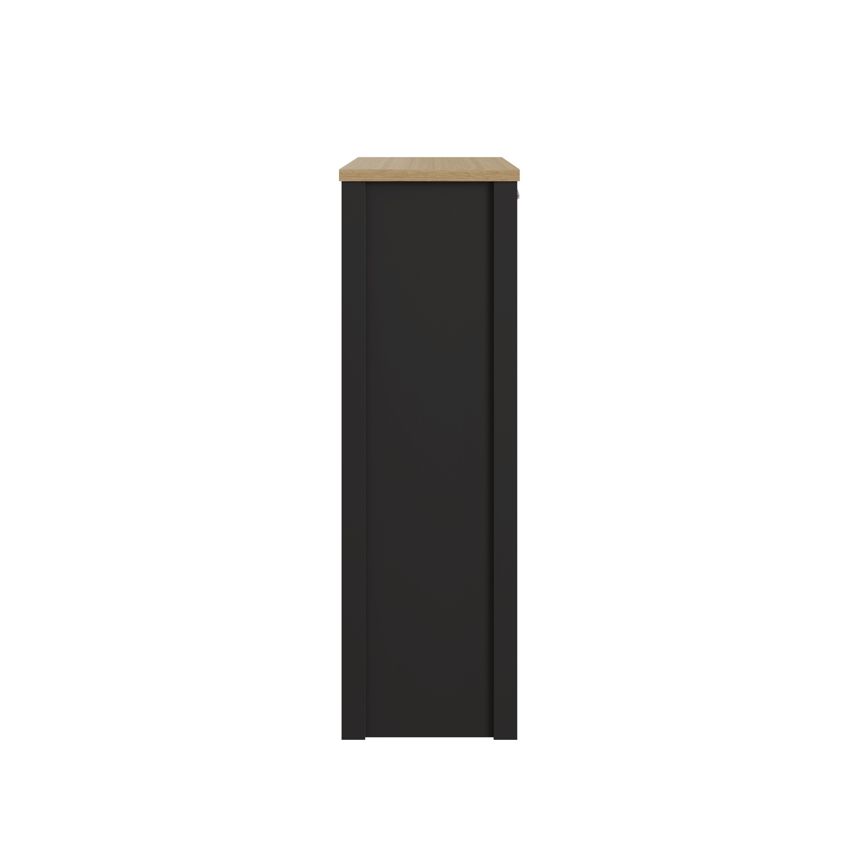 Lancaster 2 Door Shoe Cabinet Black