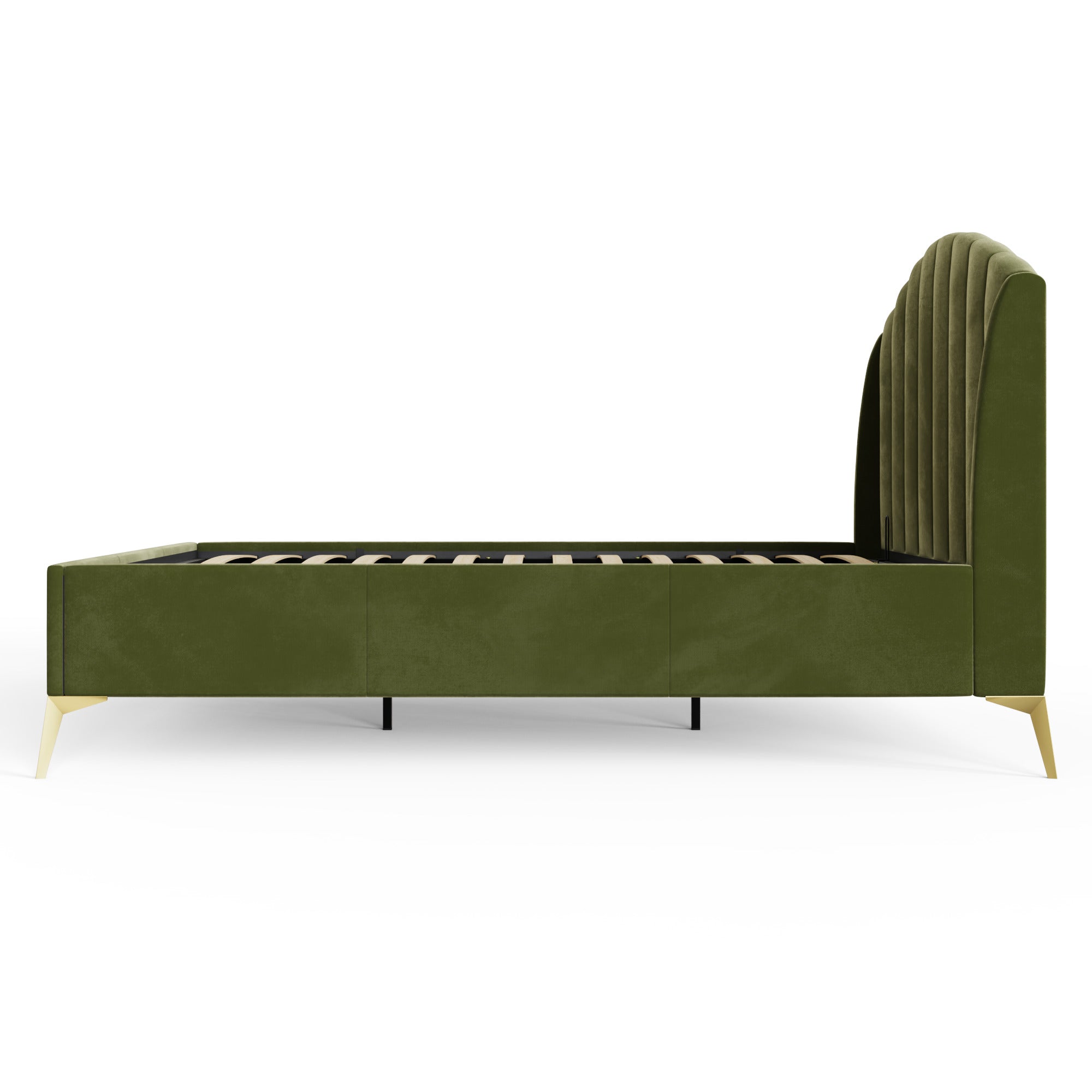 Pettine End Lift Ottoman Bed - Green