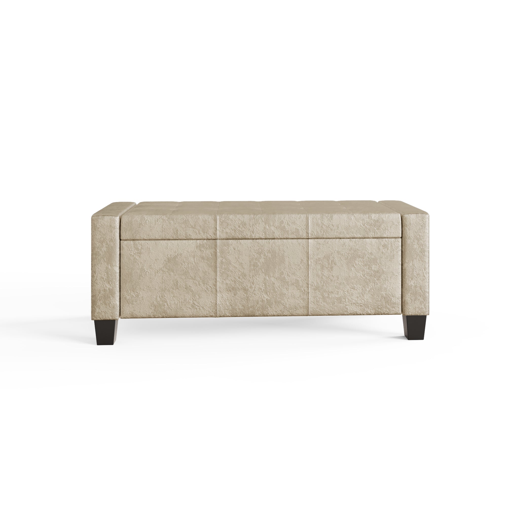 Verona Ottoman Bench Oyster Crushed Velvet