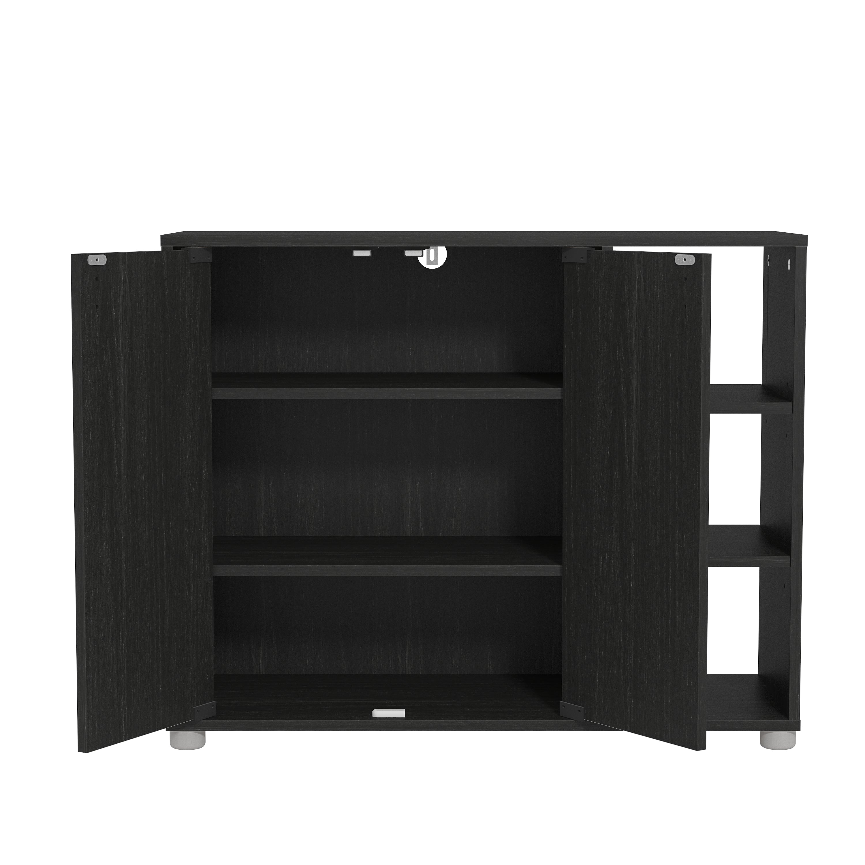 Bideford Shoe Cabinet Rustic Black Oak