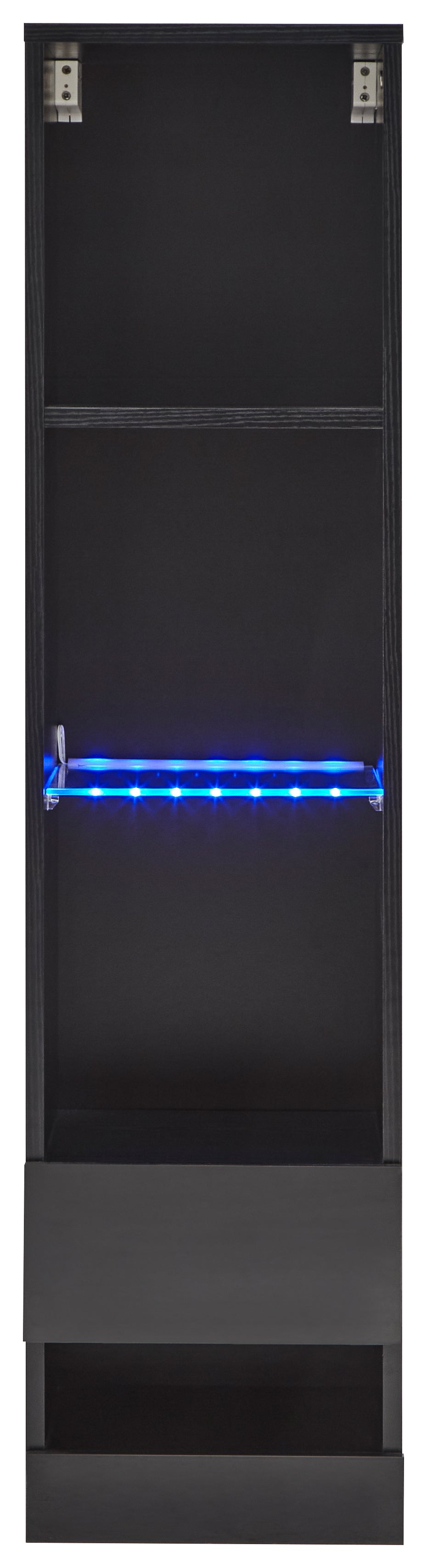 Galicia Tall Shelf Unit With Led Black