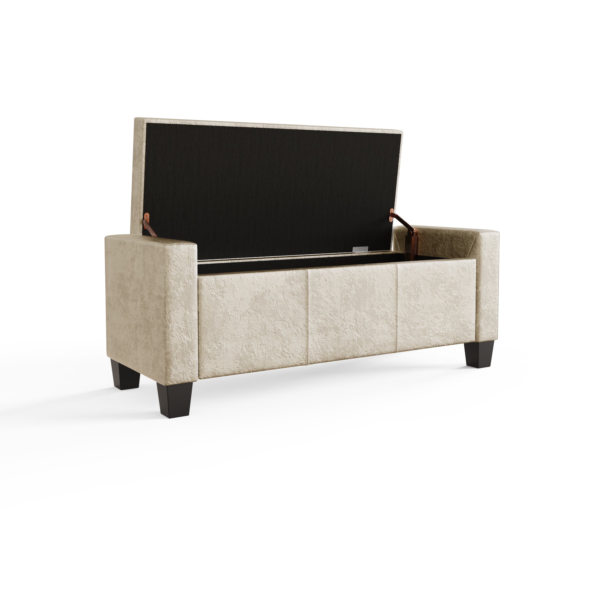Verona Ottoman Bench Oyster Crushed Velvet