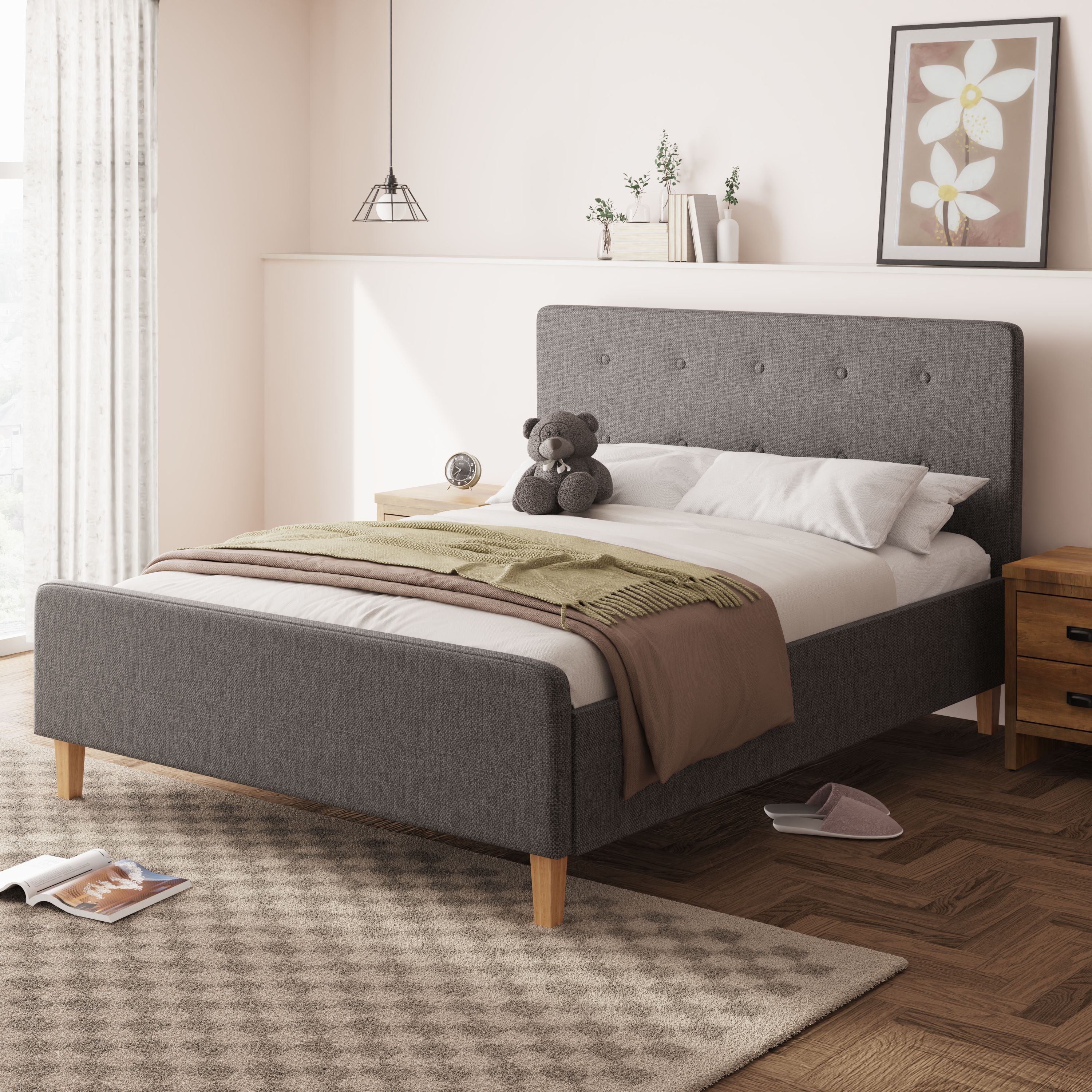 Ashbourne Ottoman Bed Dark Grey