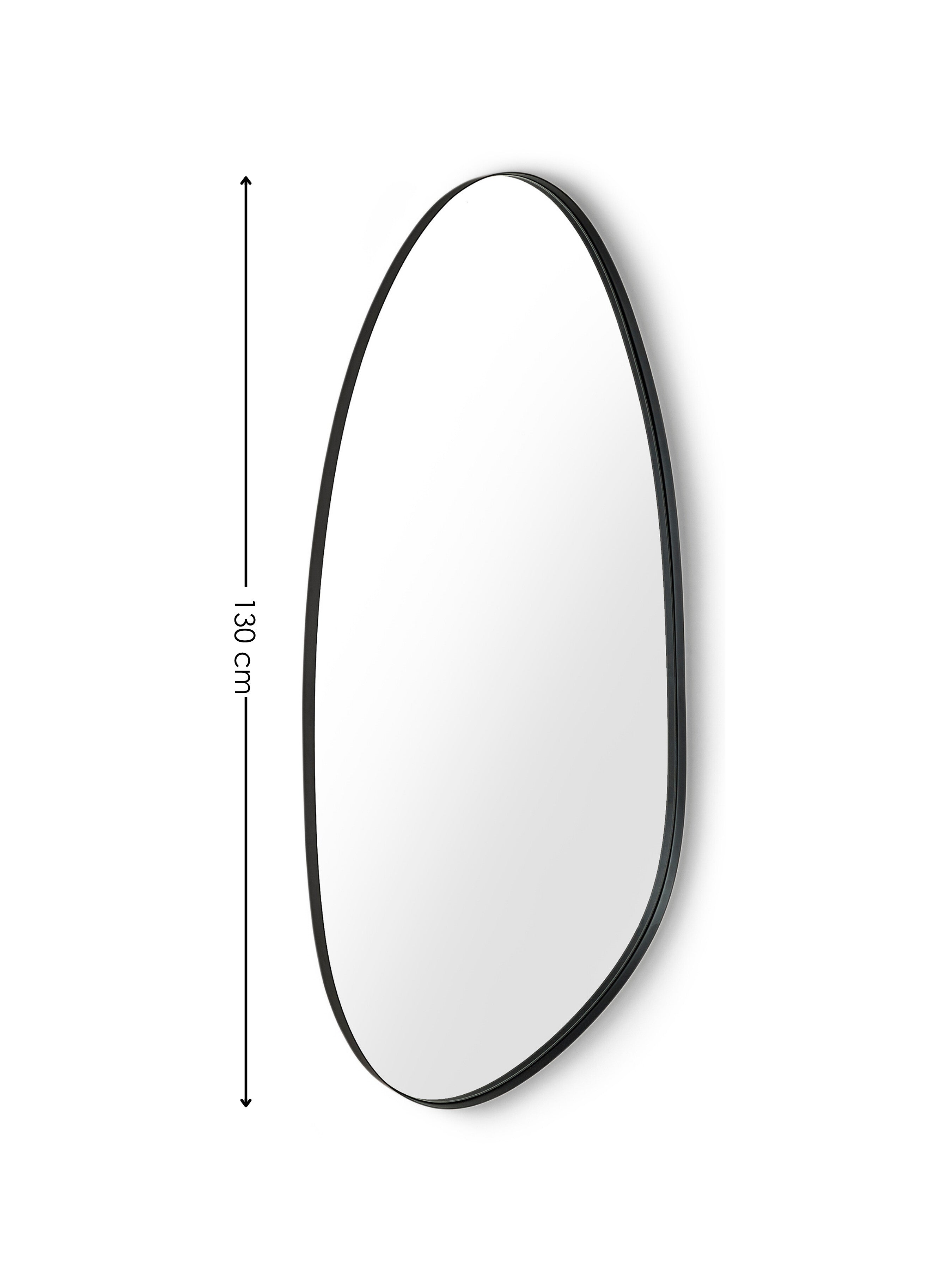 Rushmore Black Metal 95cm Organic Shaped Wall Mirror