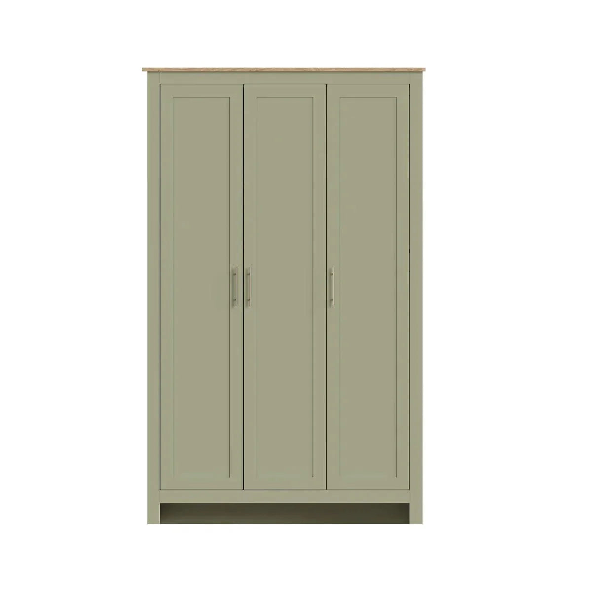 GFW Wardrobe Lancaster 3 Door Wardrobe Sage Green Bed Kings