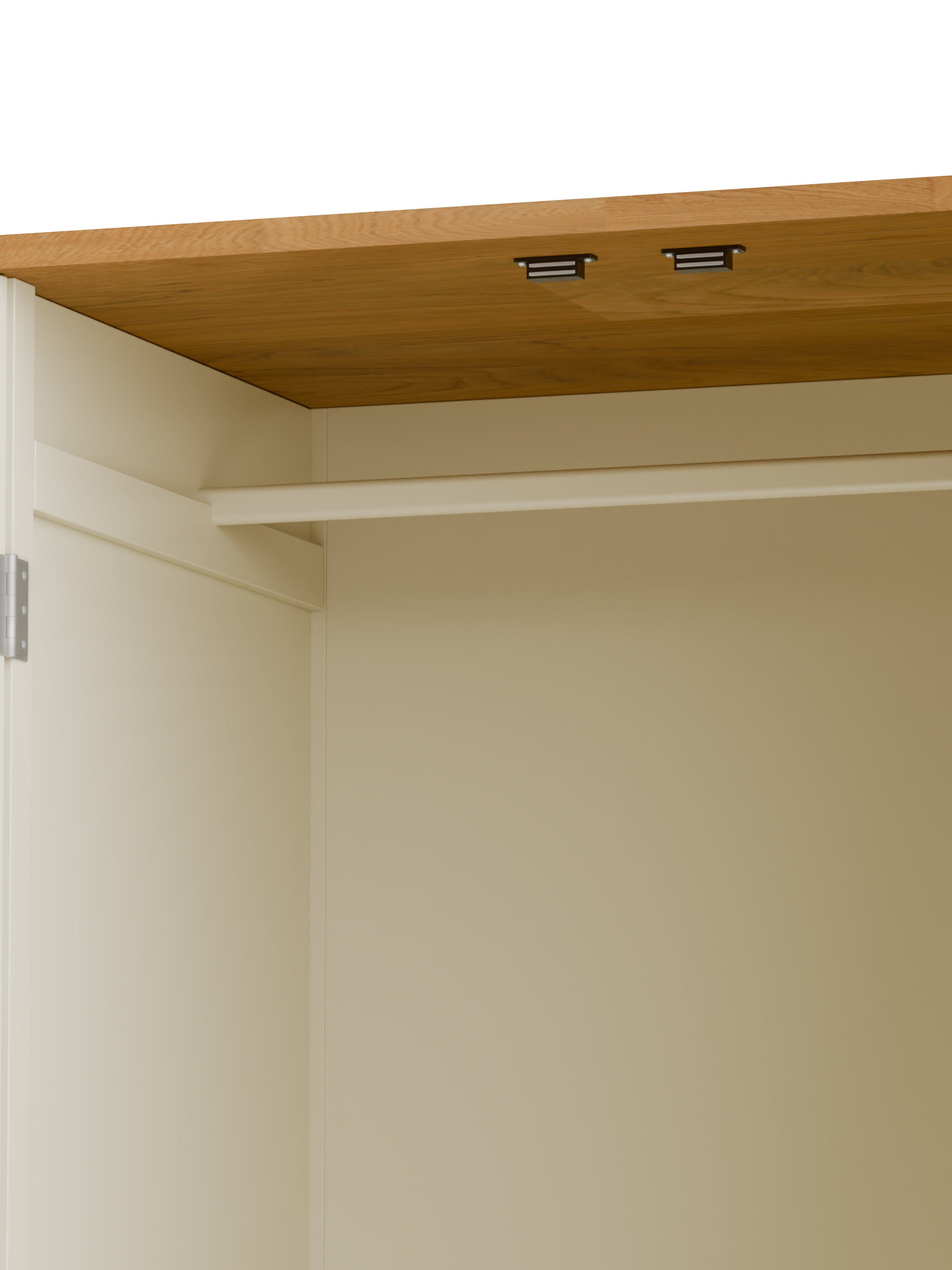 Julian Bowen Wardrobe Coxmoor Wardrobe - Ivory and Oak Bed Kings