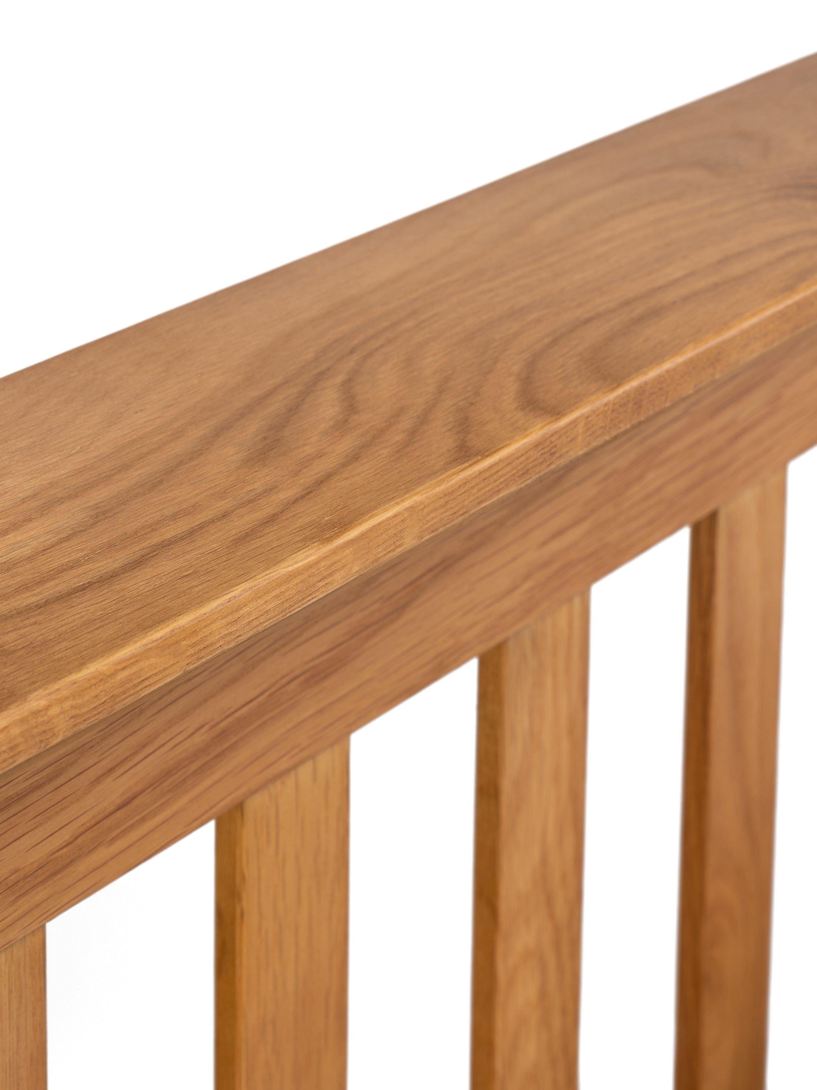 Julian Bowen Wood Bed Amsterdam Oak Bed with High Foot End - Wood - Light Oak Bed Kings